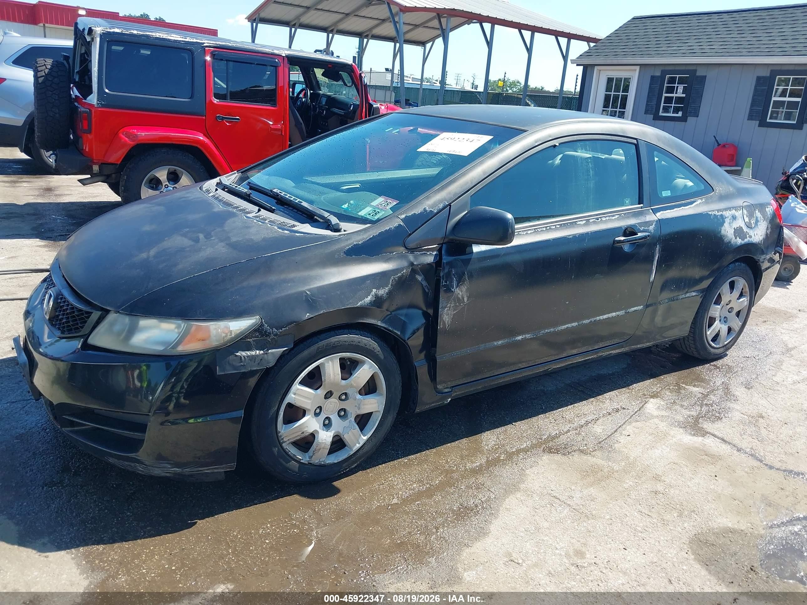 2009 Honda Civic Lx Black vin: 2HGFG12609H534560