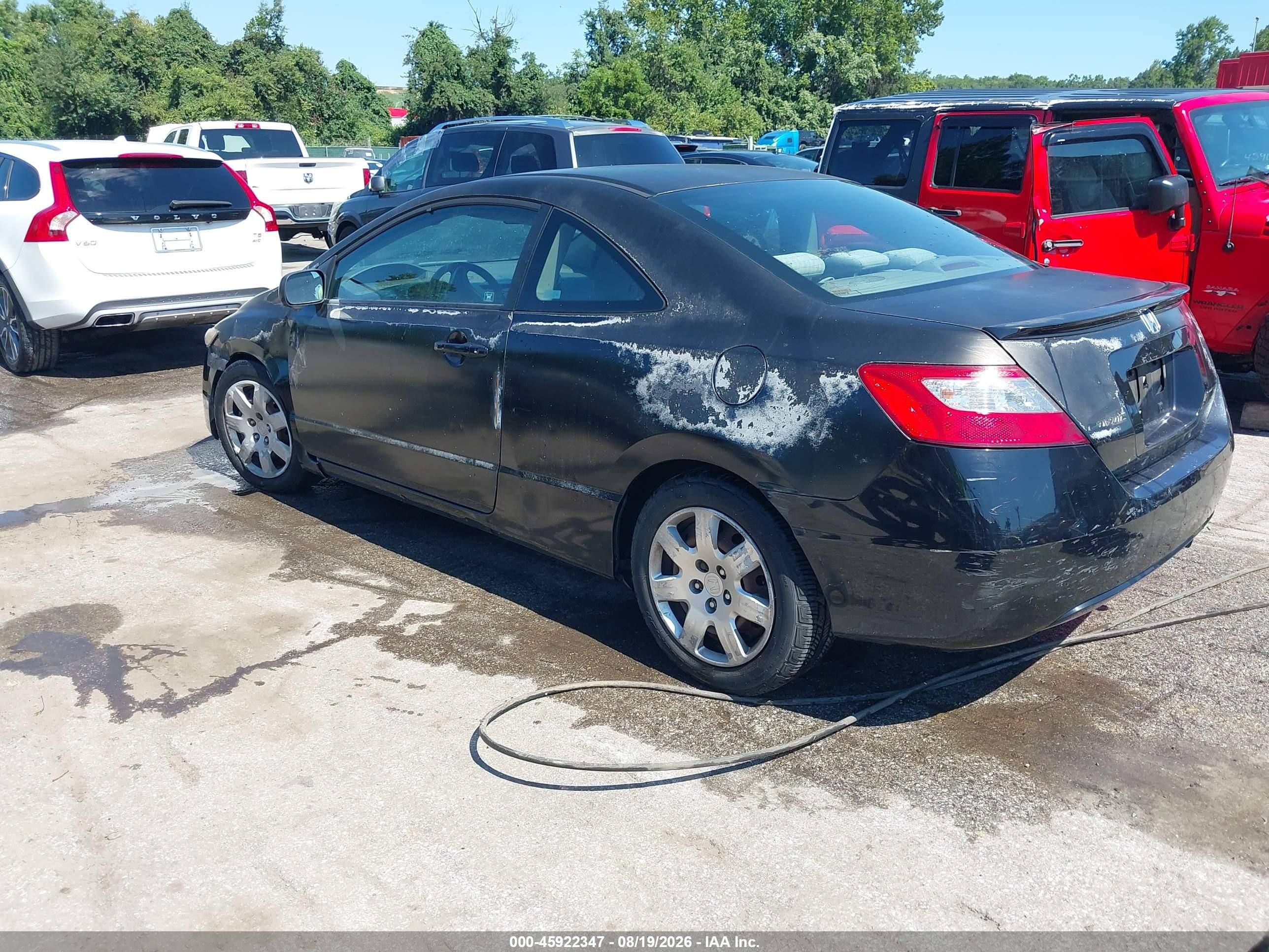 2009 Honda Civic Lx Black vin: 2HGFG12609H534560
