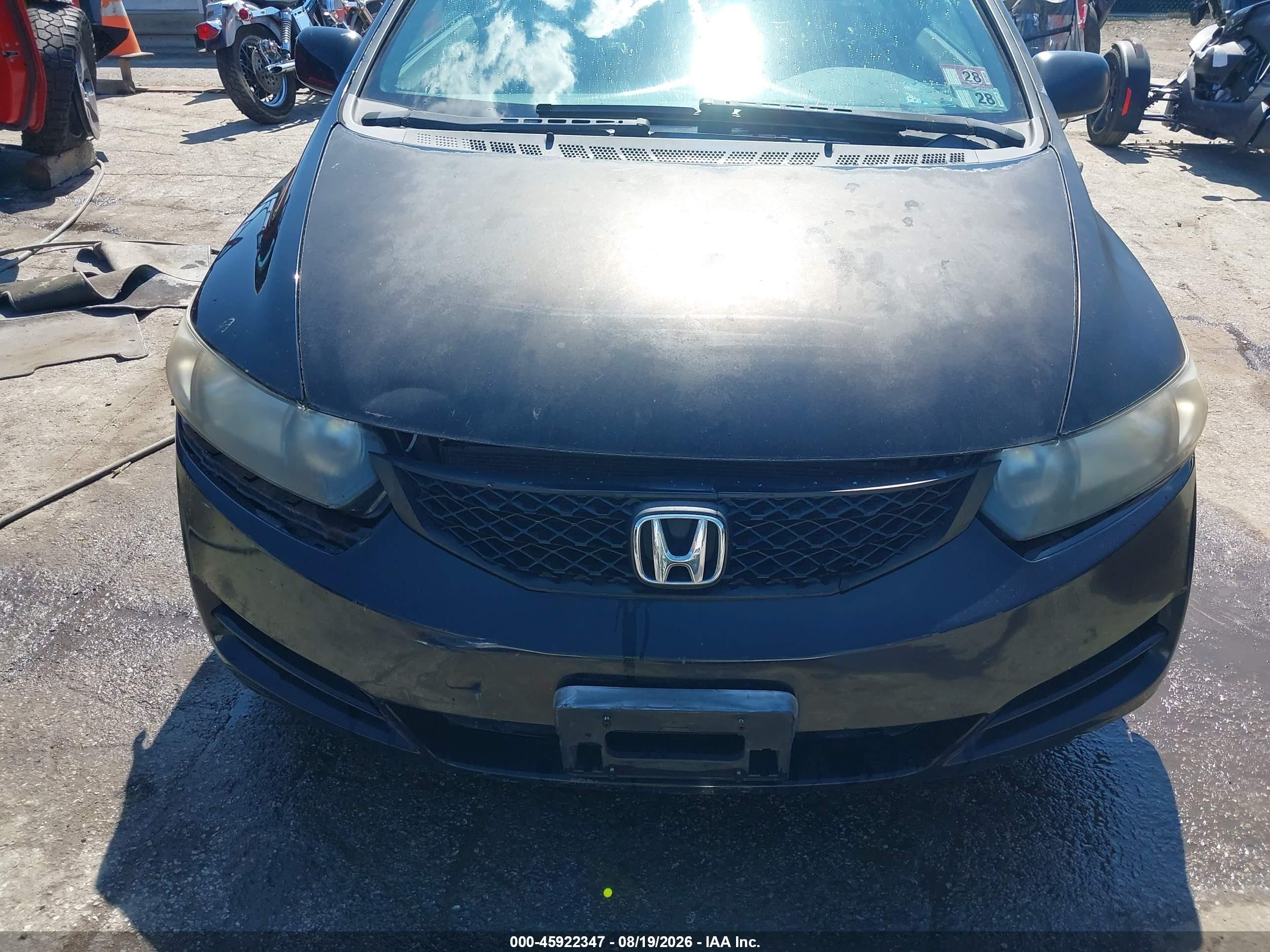 2009 Honda Civic Lx Black vin: 2HGFG12609H534560