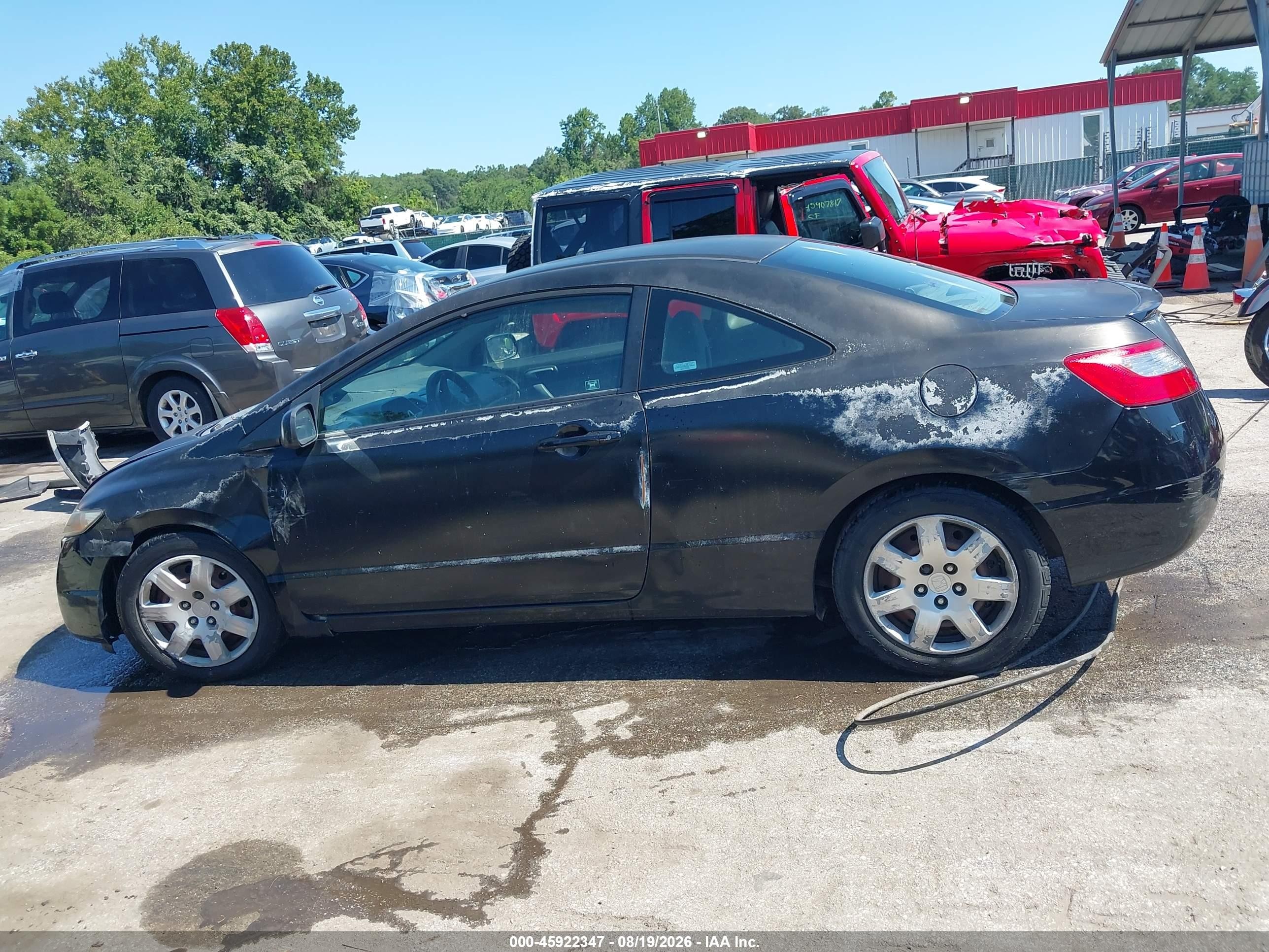 2009 Honda Civic Lx Black vin: 2HGFG12609H534560
