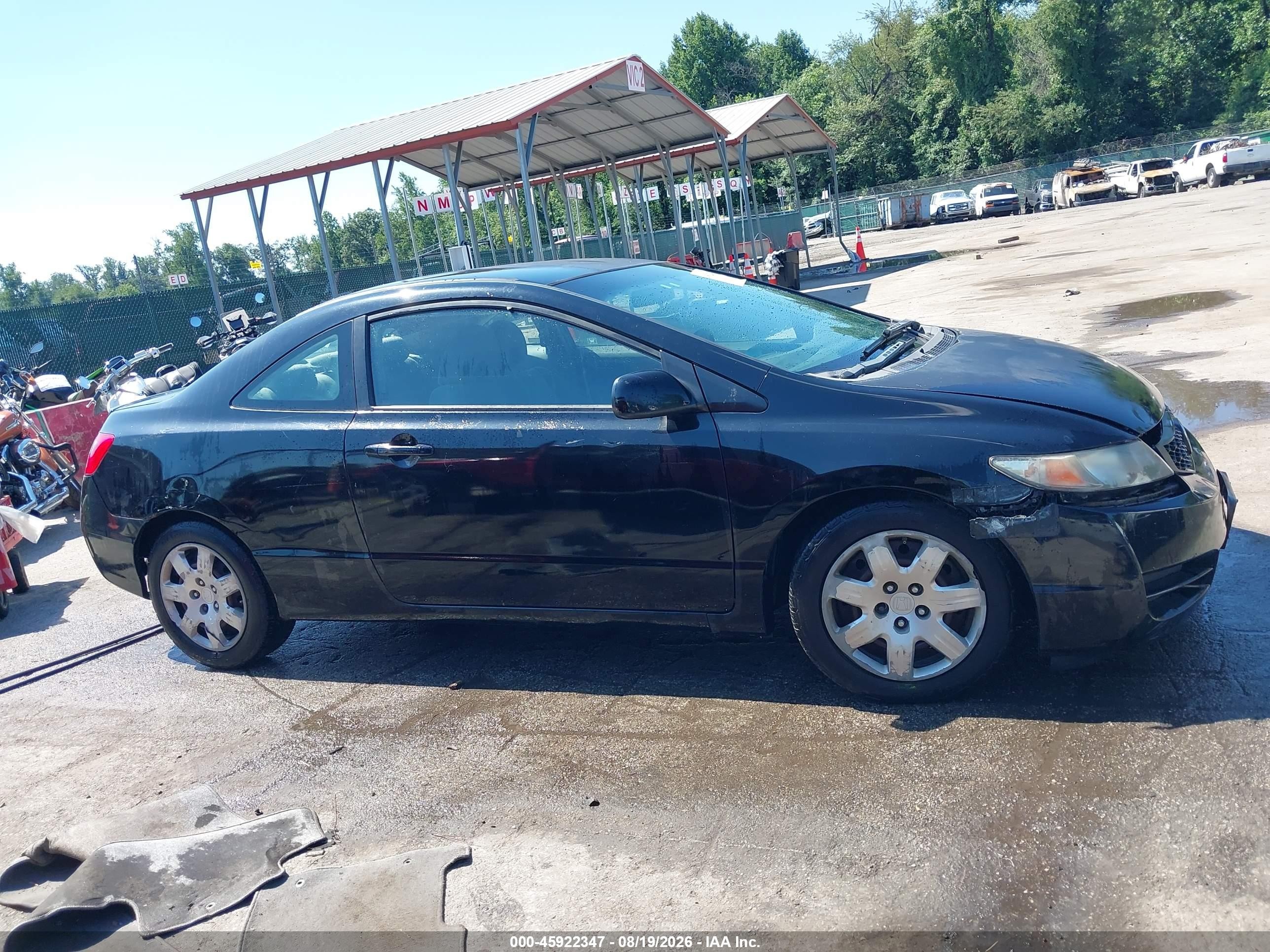 2009 Honda Civic Lx Black vin: 2HGFG12609H534560