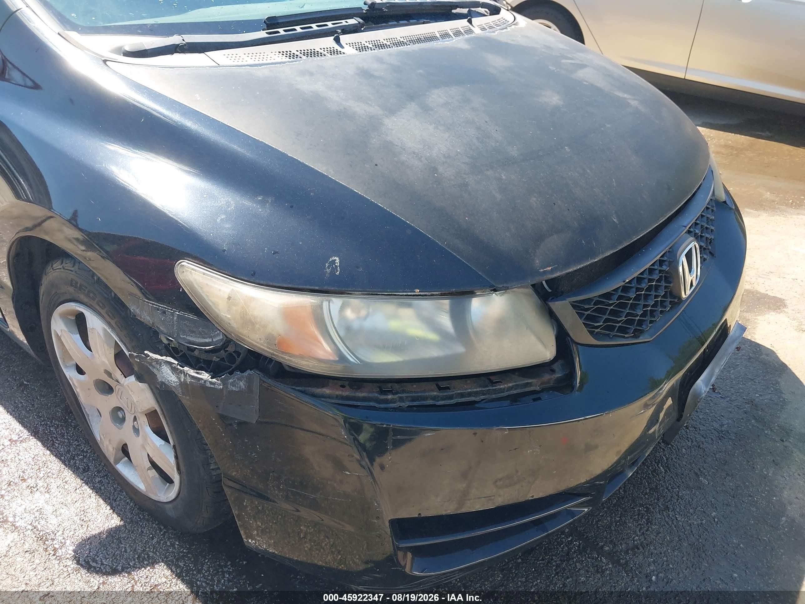 2009 Honda Civic Lx Black vin: 2HGFG12609H534560