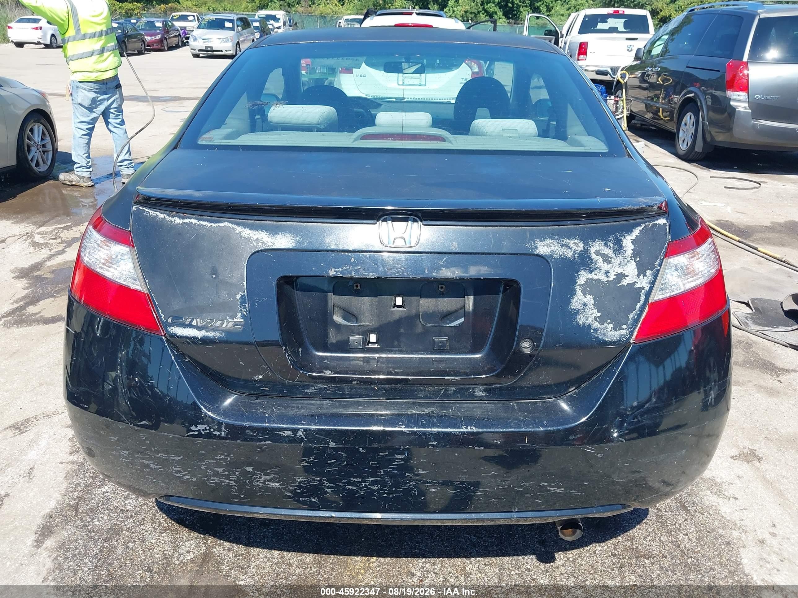 2009 Honda Civic Lx Black vin: 2HGFG12609H534560