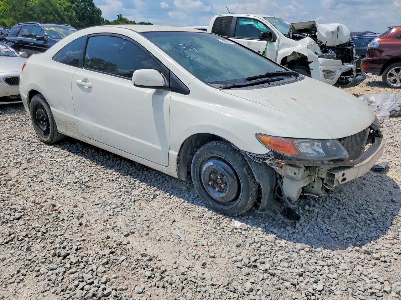 2009 Honda Civic Lx White vin: 2HGFG12609H538043