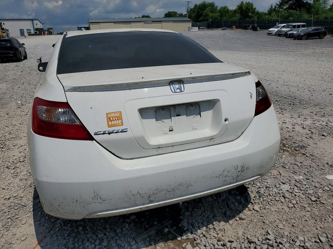 2009 Honda Civic Lx White vin: 2HGFG12609H538043
