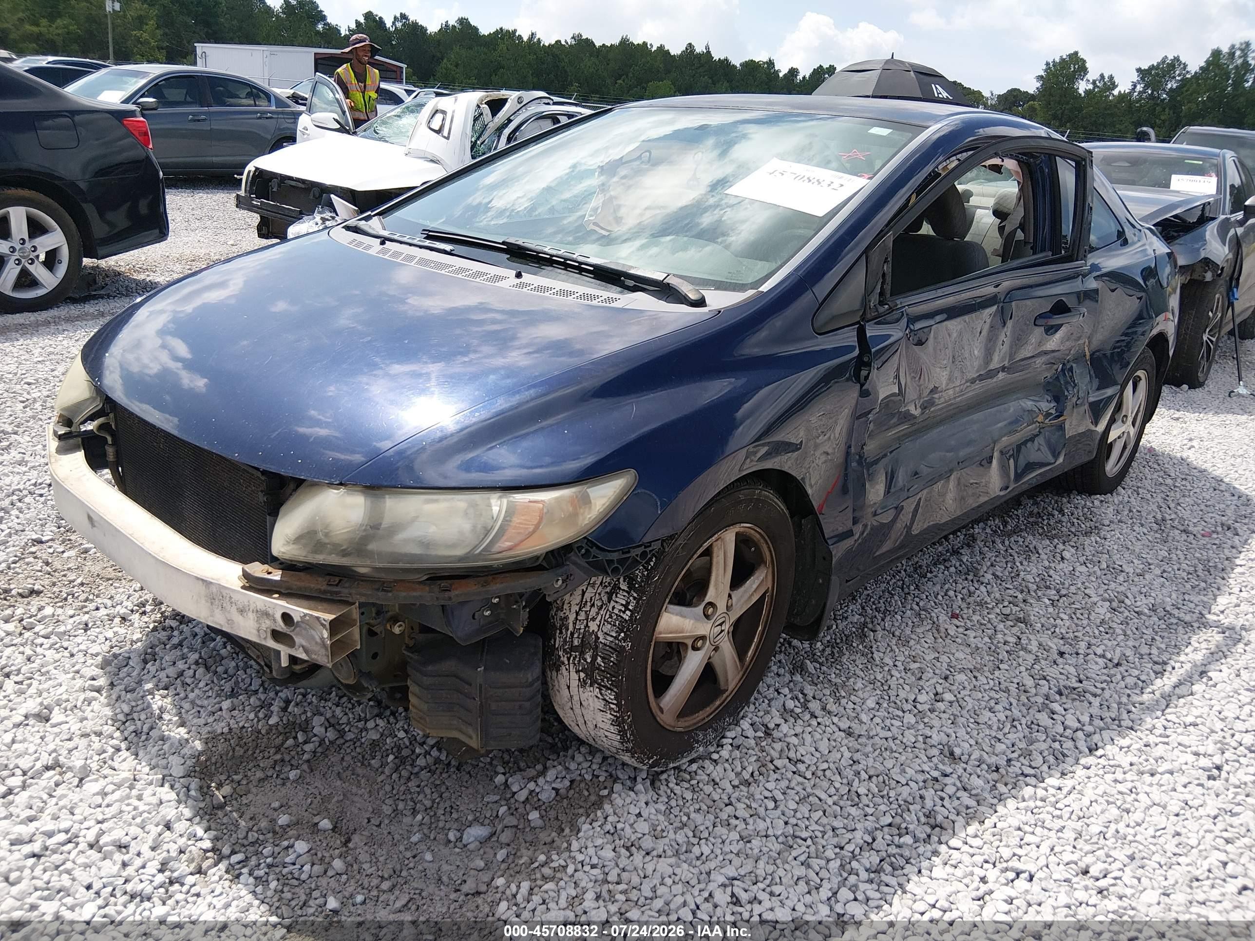 2009 Honda Civic Lx Blue vin: 2HGFG12609H540973