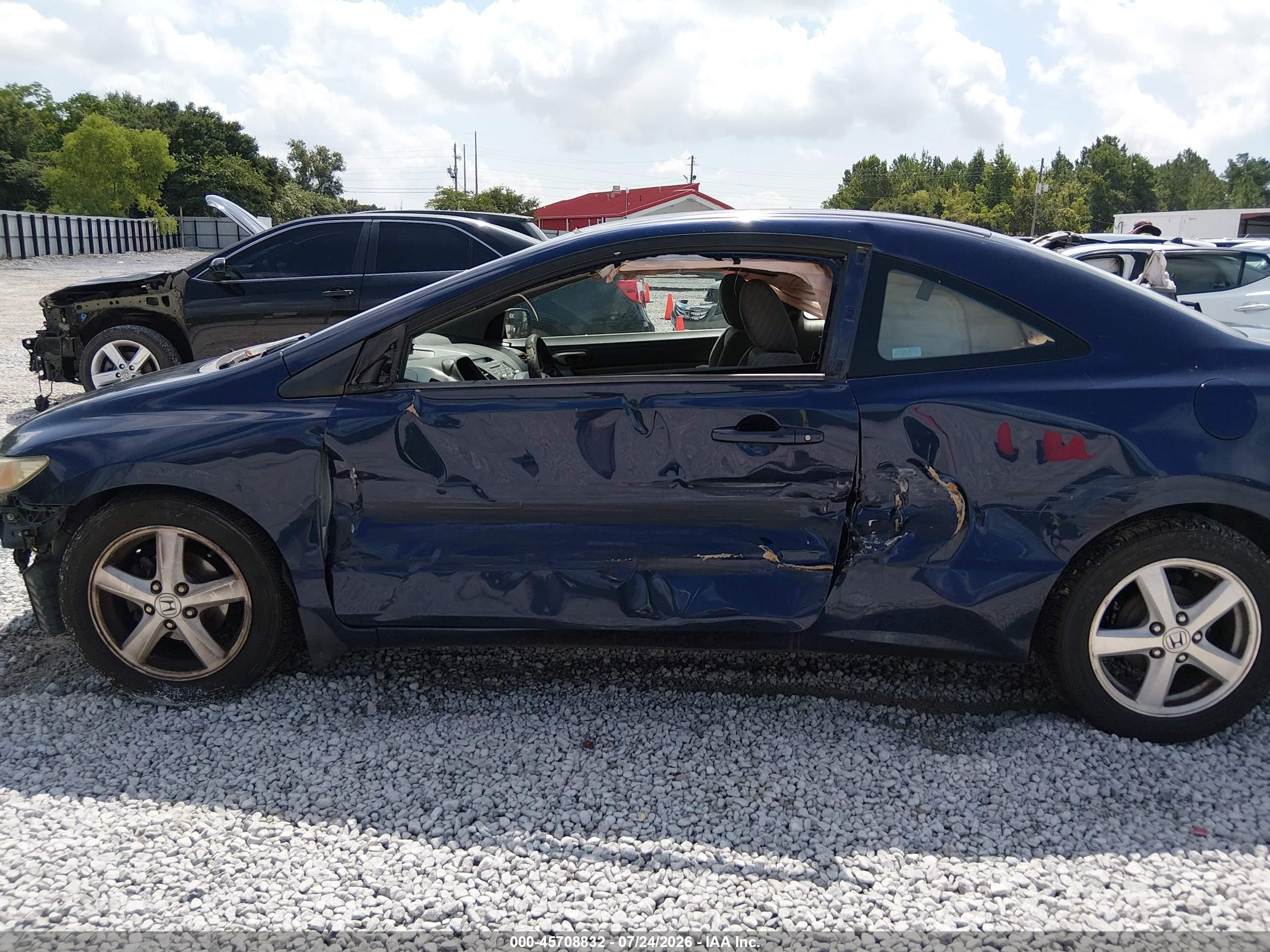 2009 Honda Civic Lx Blue vin: 2HGFG12609H540973