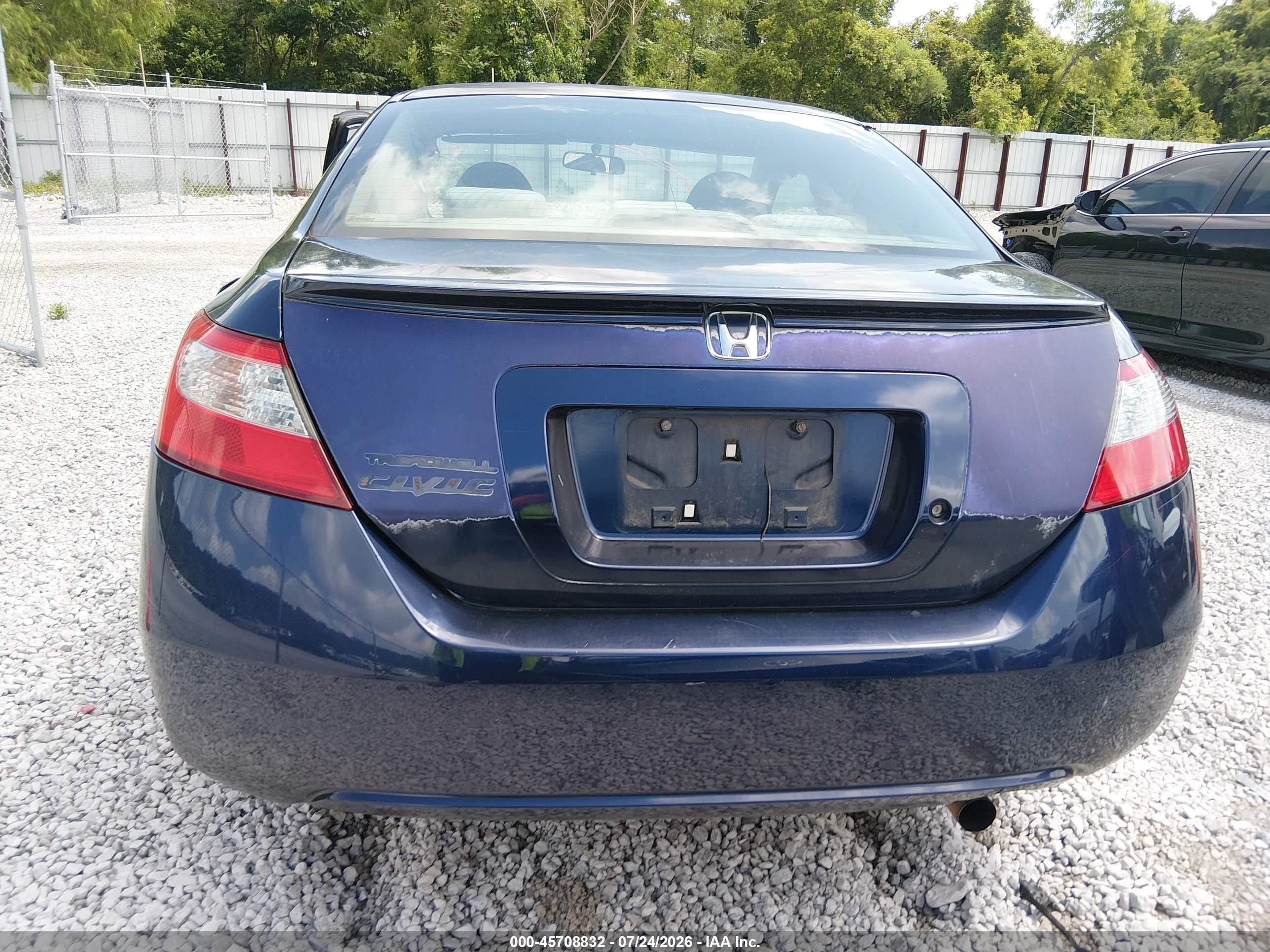 2009 Honda Civic Lx Blue vin: 2HGFG12609H540973
