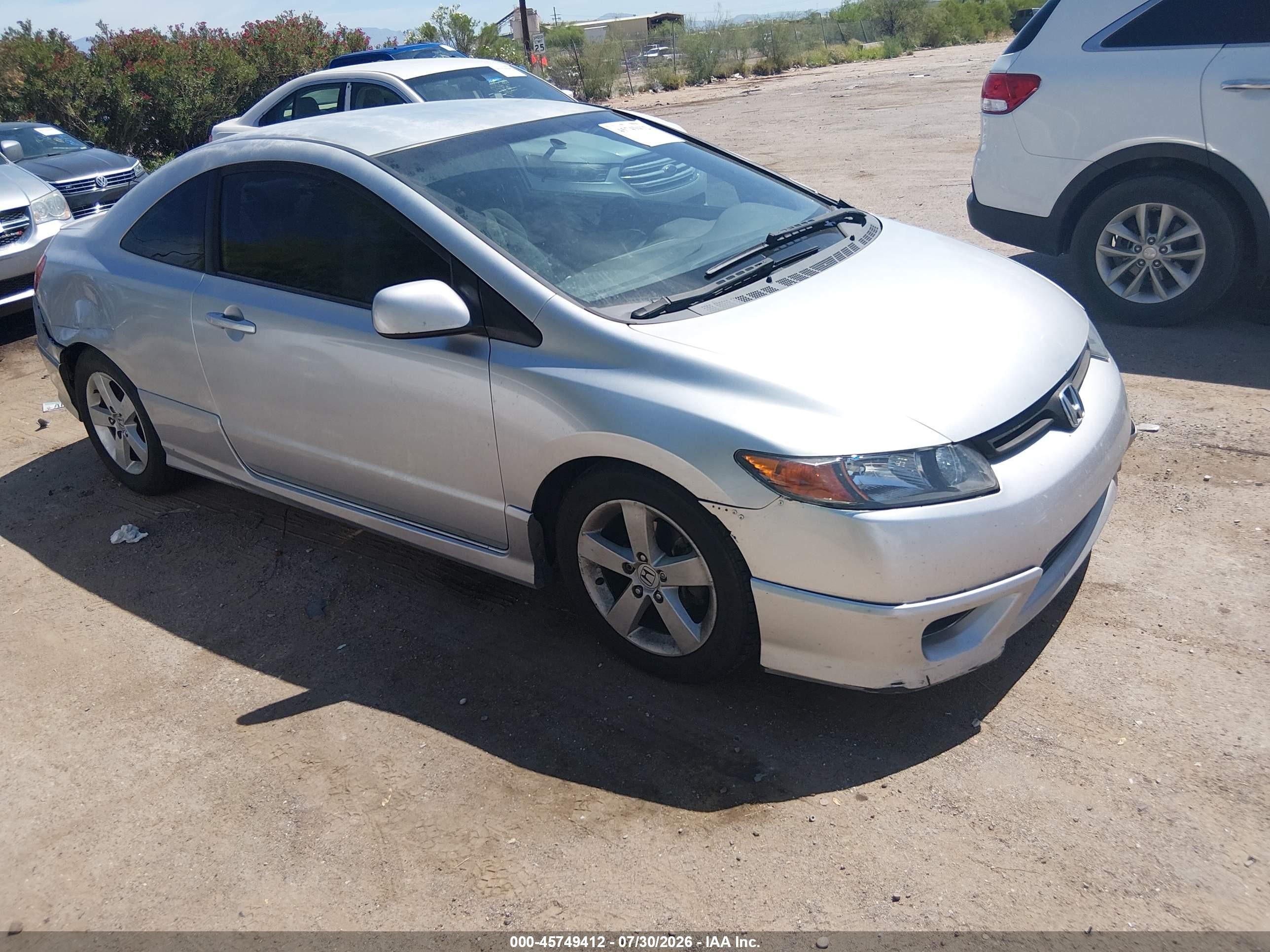 2006 Honda Civic Lx Silver vin: 2HGFG12616H000771