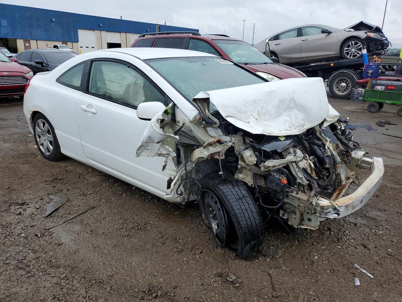 2006 Honda Civic Lx Белый vin: 2HGFG12616H500512