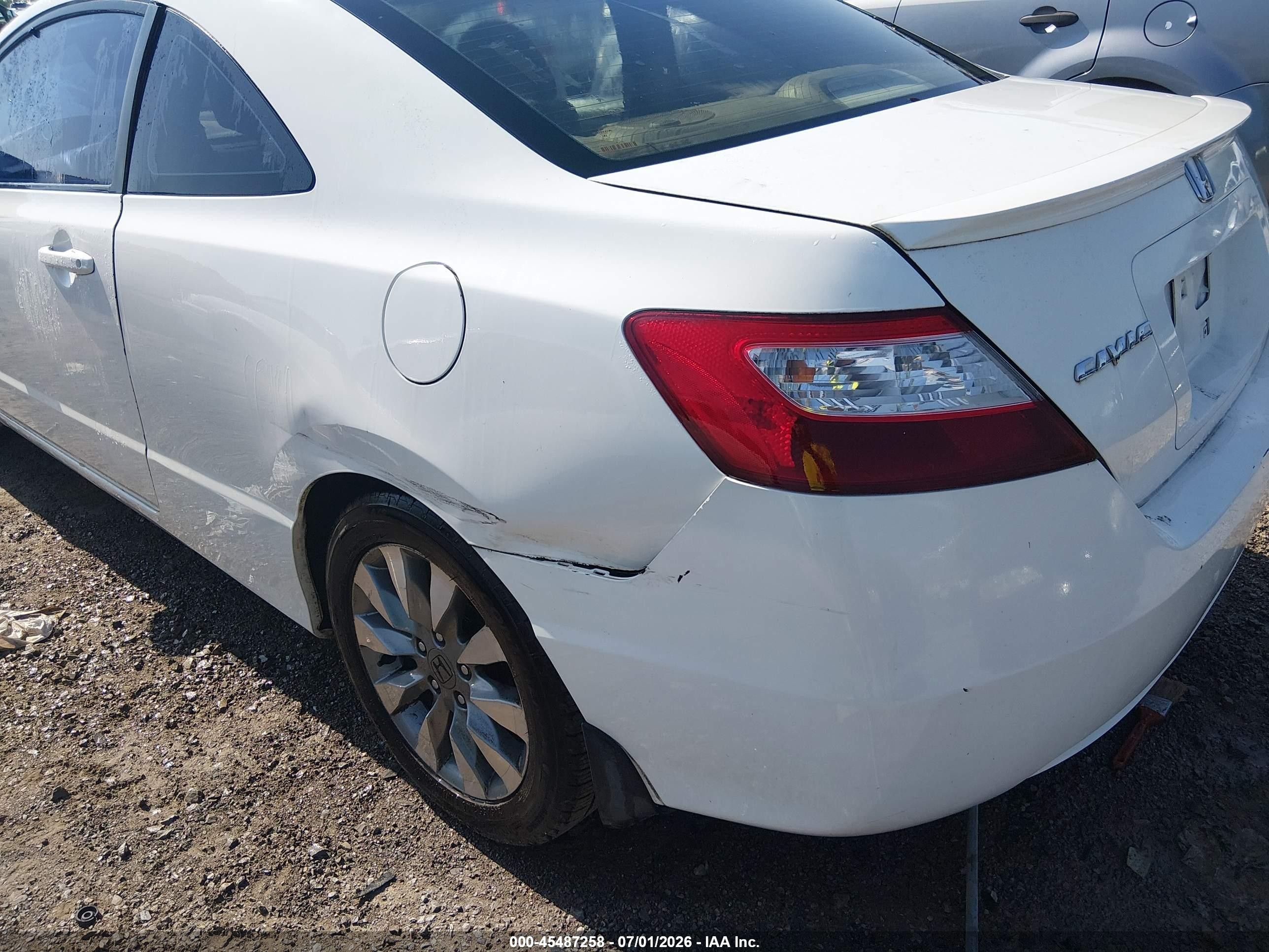 2006 Honda Civic Lx White vin: 2HGFG12616H500865