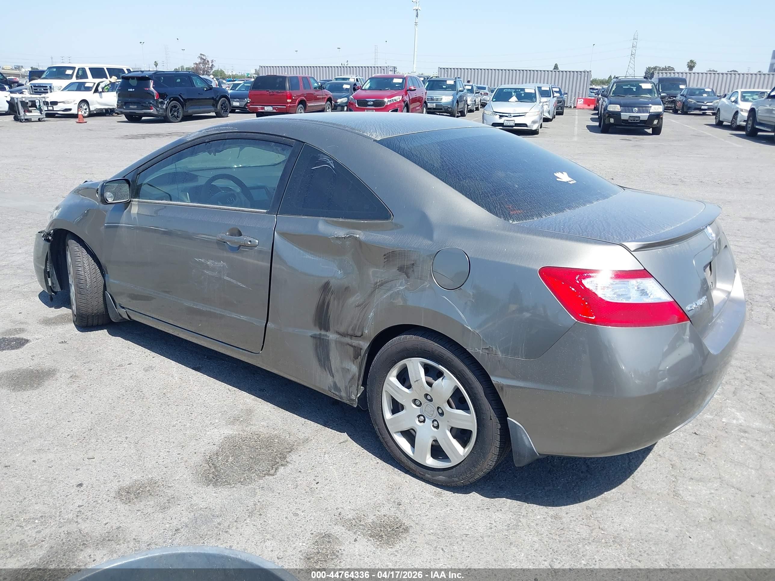 2006 Honda Civic Lx Gray vin: 2HGFG12616H553078