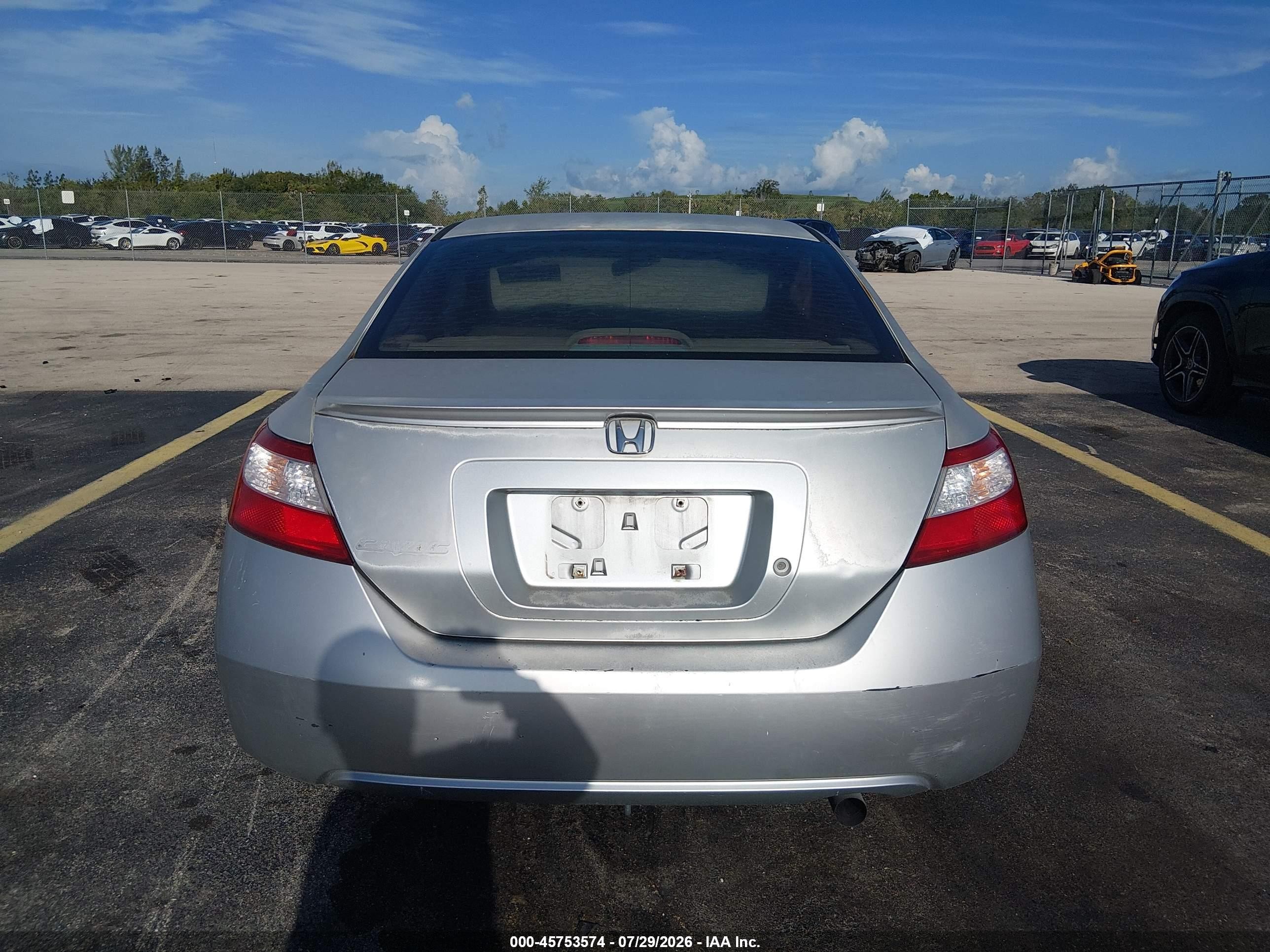 2006 Honda Civic Lx Gray vin: 2HGFG12616H576909