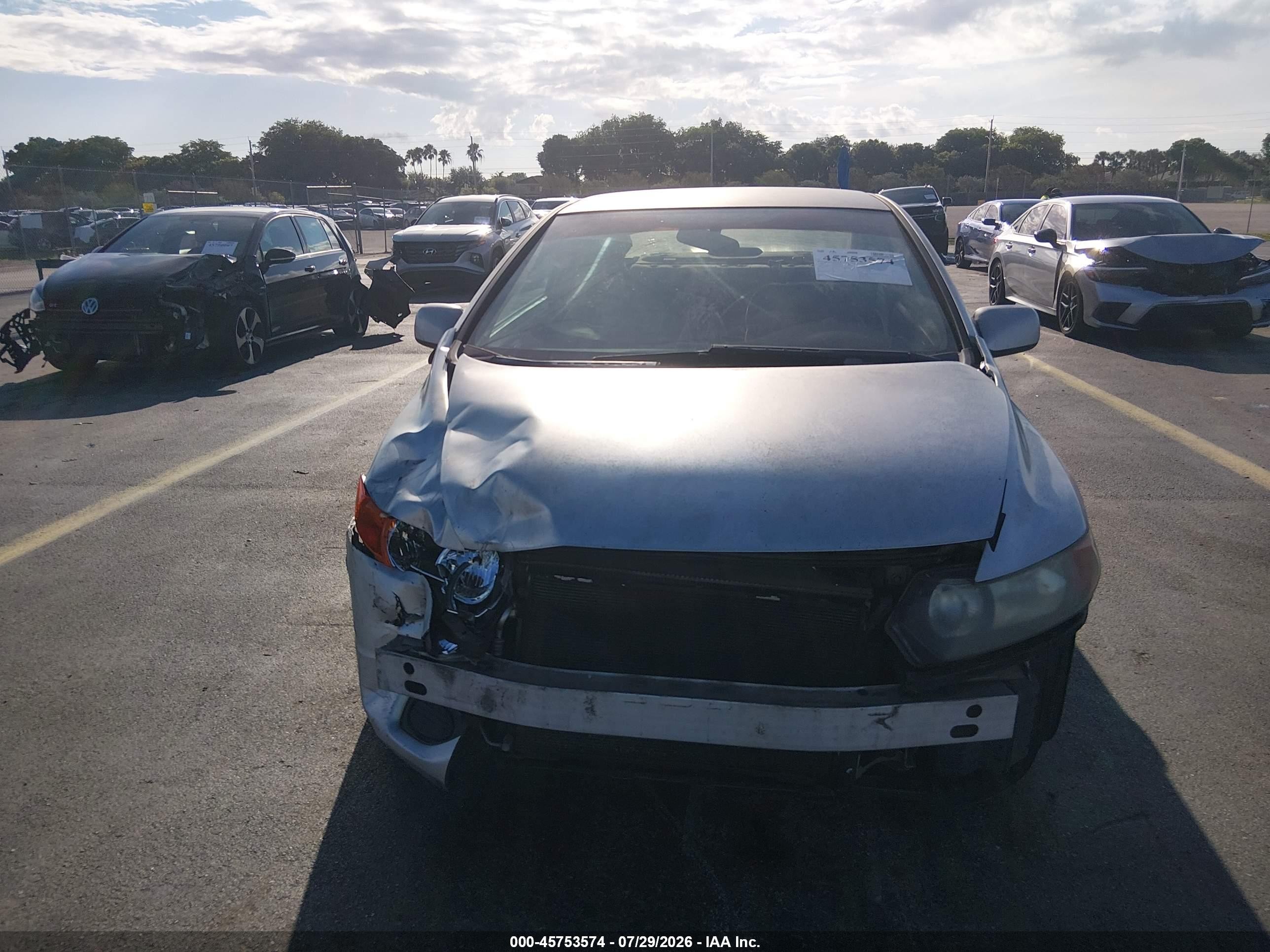 2006 Honda Civic Lx Gray vin: 2HGFG12616H576909