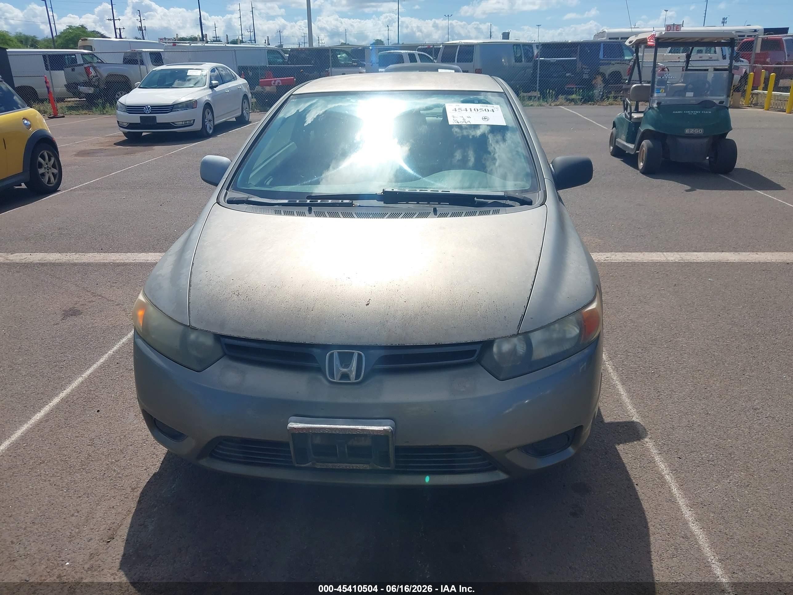 2007 Honda Civic Lx Gray vin: 2HGFG12617H510197