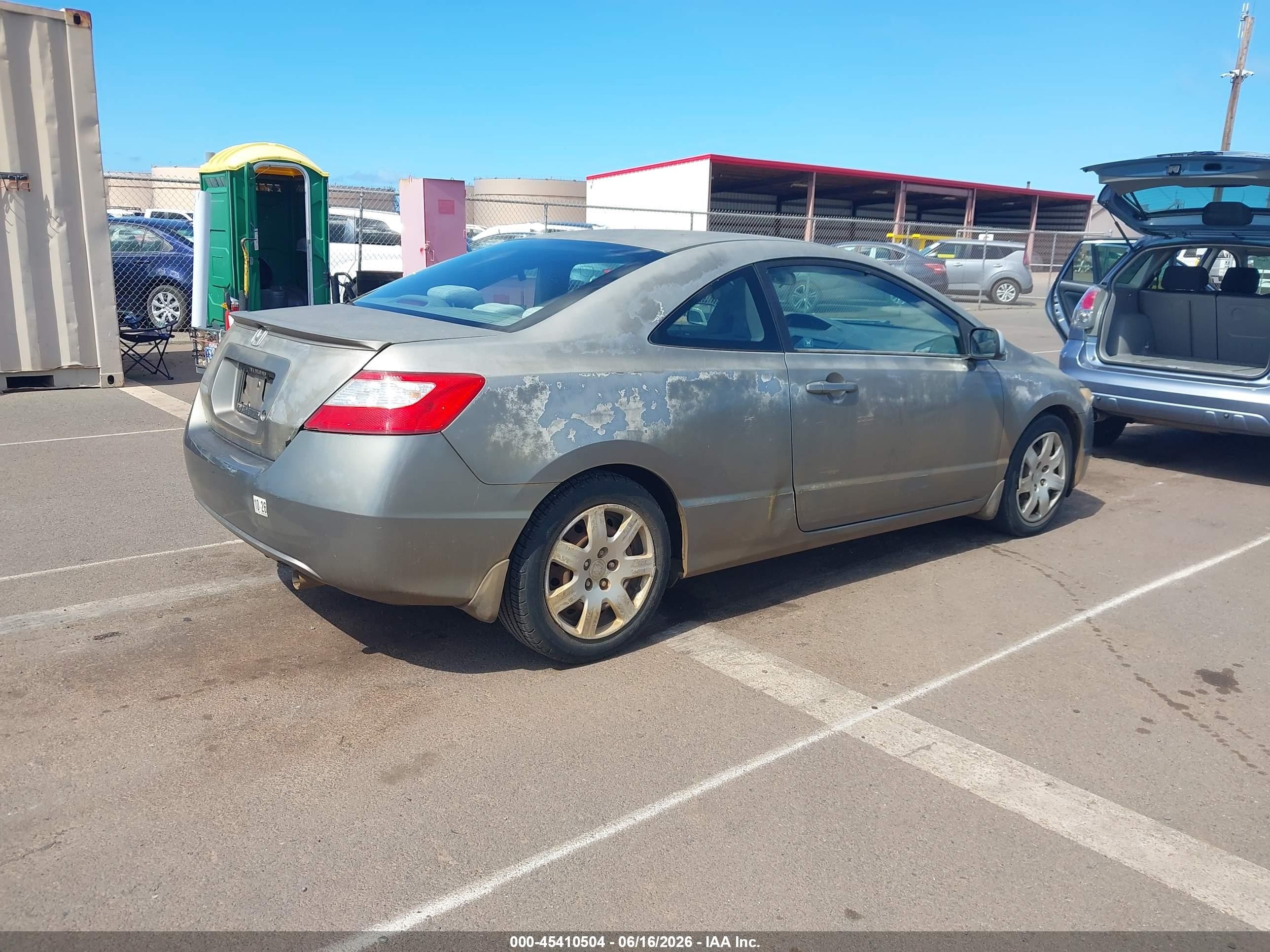 2007 Honda Civic Lx Gray vin: 2HGFG12617H510197