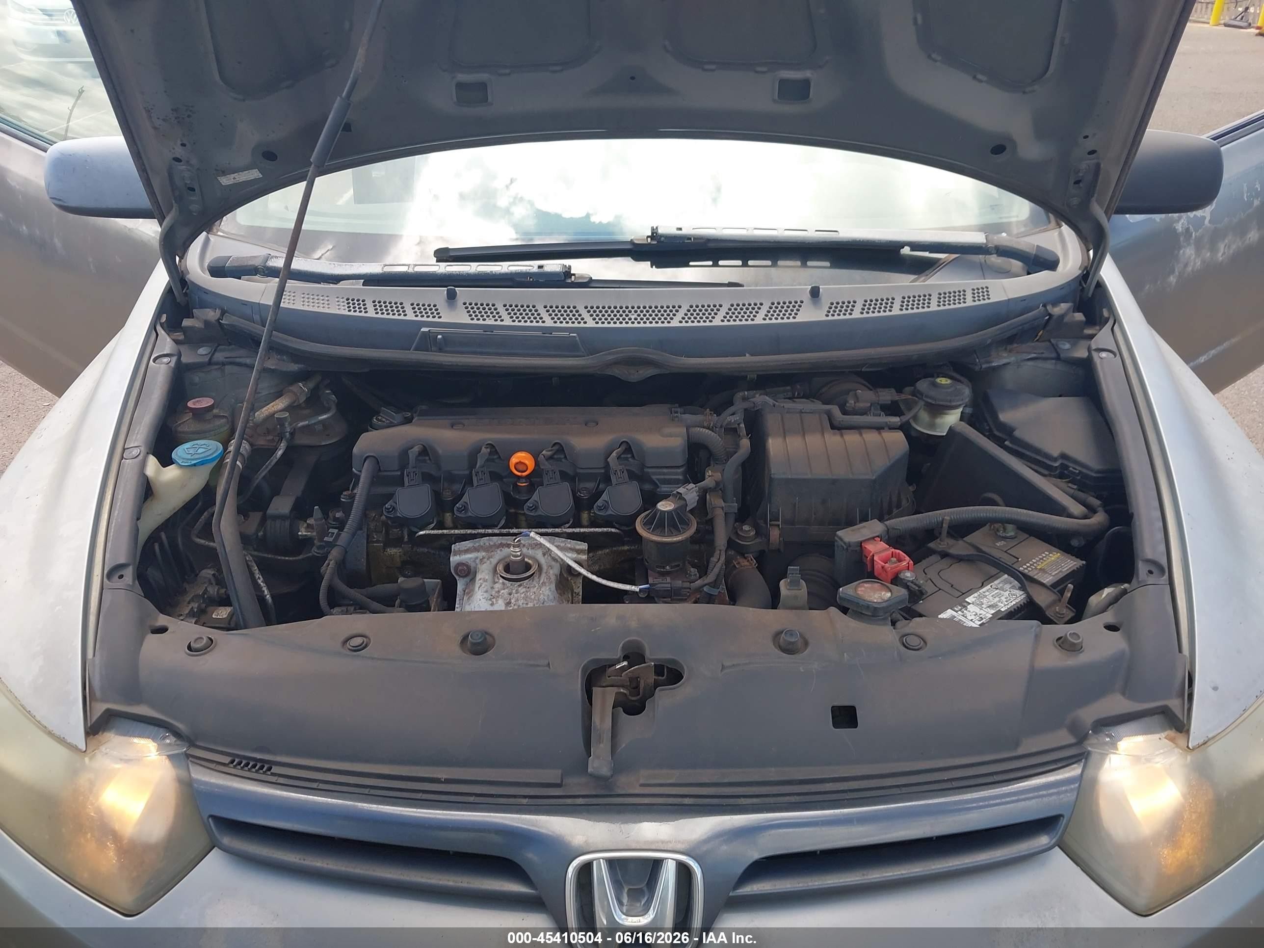 2007 Honda Civic Lx Gray vin: 2HGFG12617H510197
