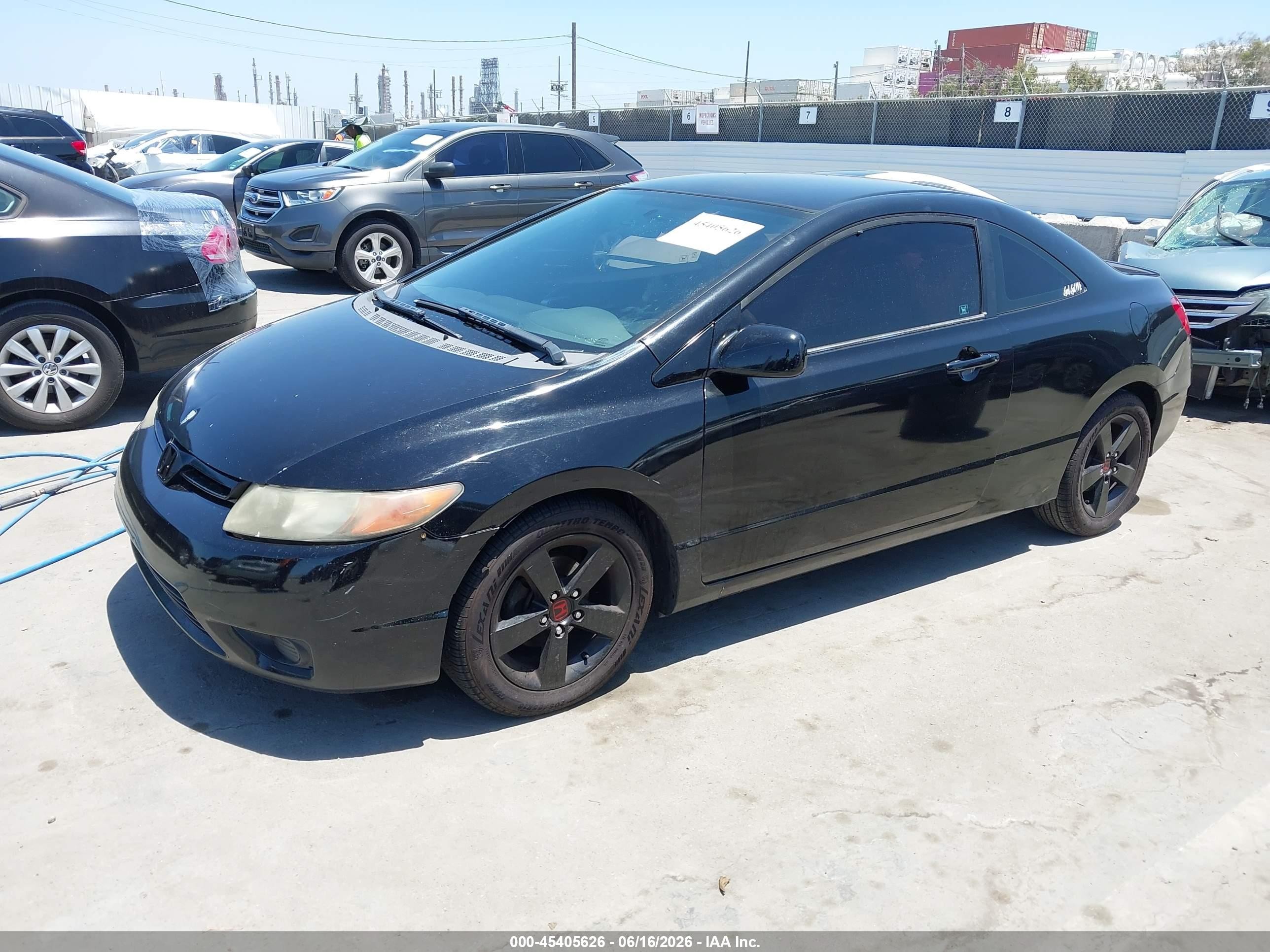 2007 Honda Civic Lx Black vin: 2HGFG12617H513553
