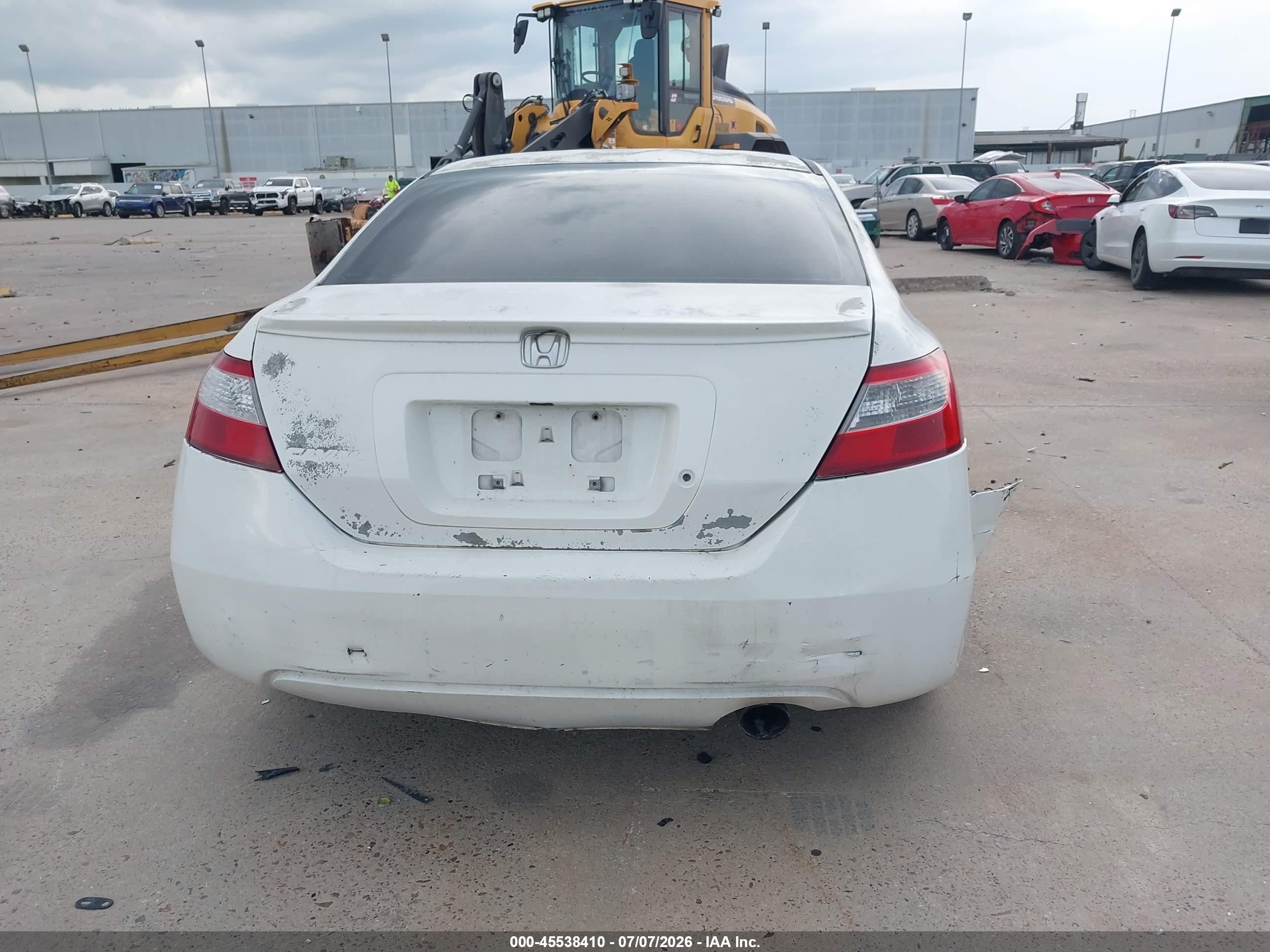 2007 Honda Civic Lx White vin: 2HGFG12617H540364
