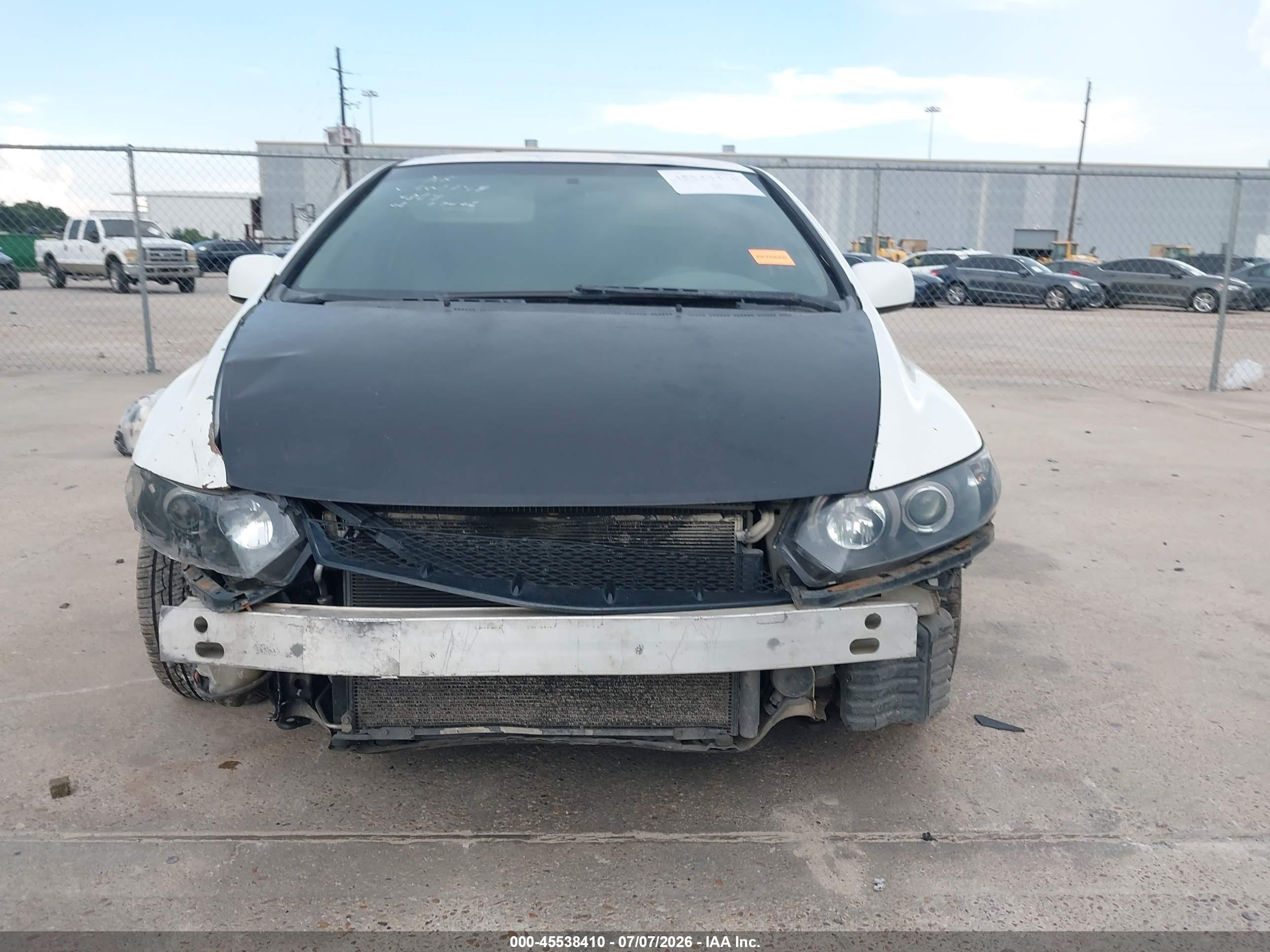 2007 Honda Civic Lx White vin: 2HGFG12617H540364