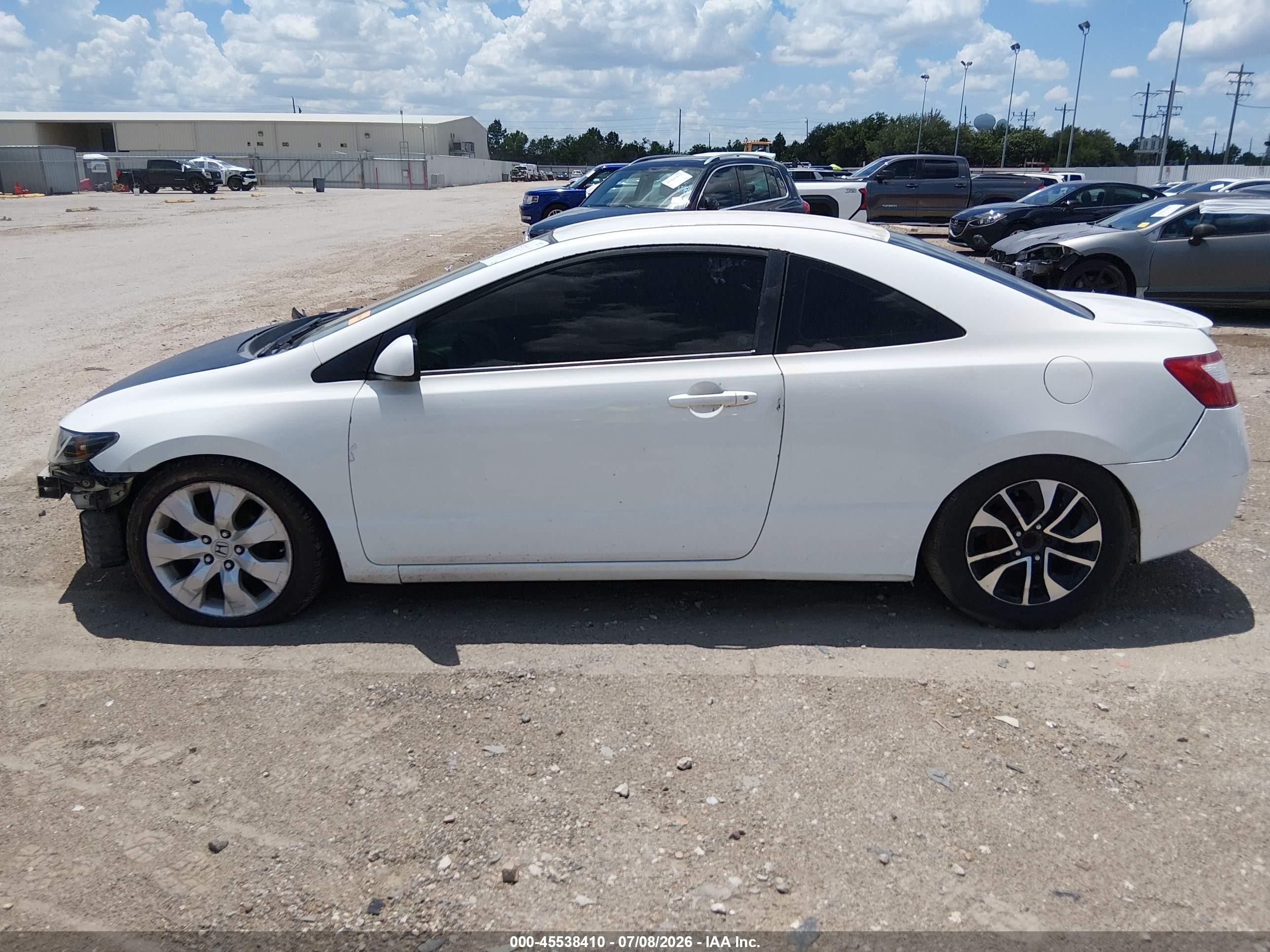 2007 Honda Civic Lx White vin: 2HGFG12617H540364