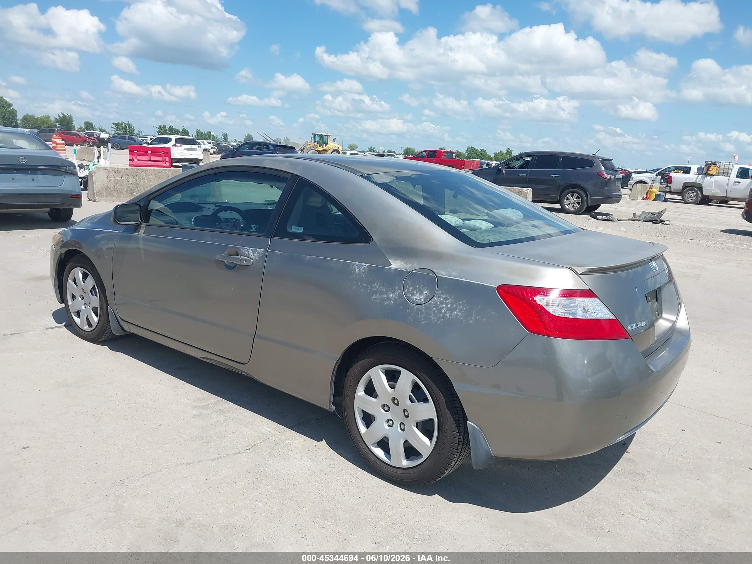 2007 Honda Civic Lx Pewter vin: 2HGFG12617H551722