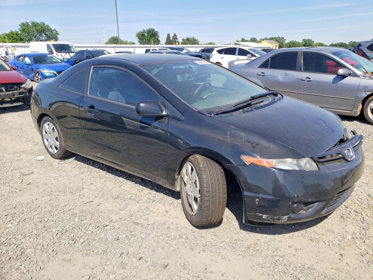 2007 Honda Civic Lx Black vin: 2HGFG12617H561599