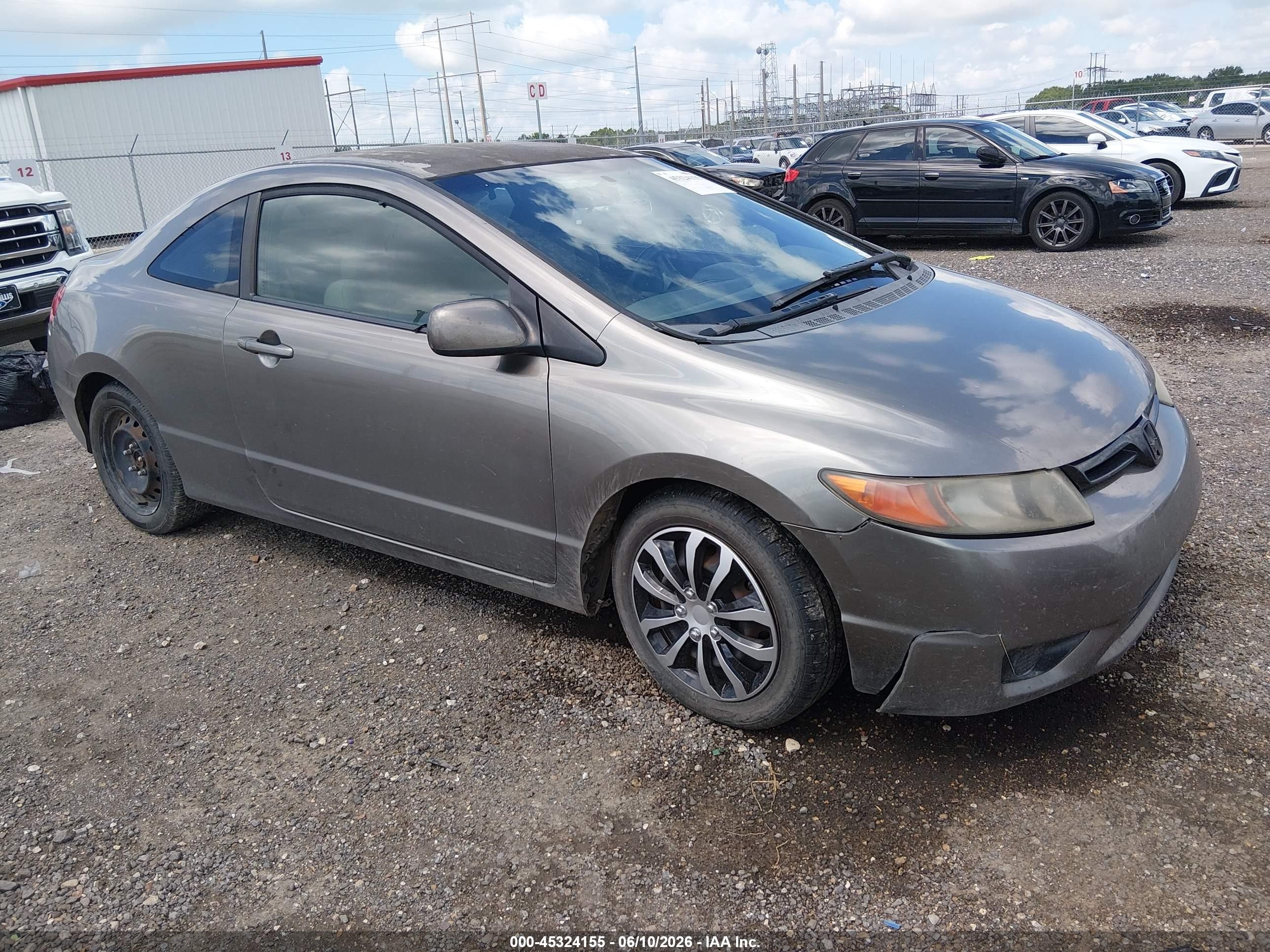 2007 Honda Civic Lx Gray vin: 2HGFG12617H563126