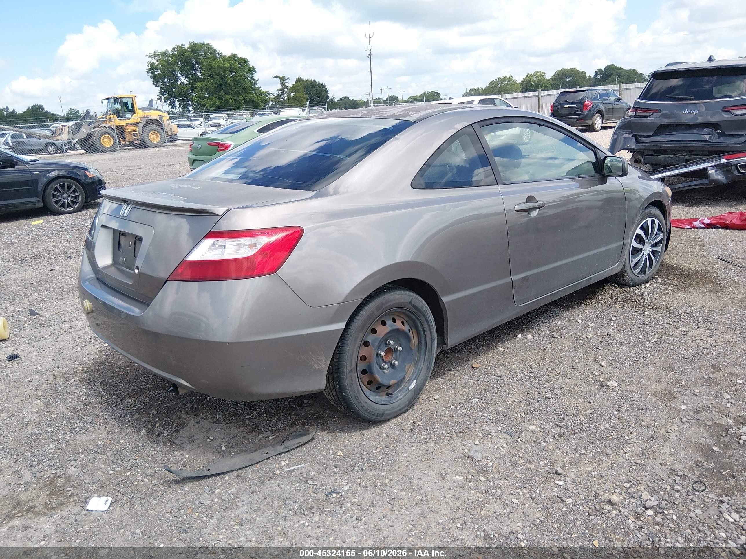 2007 Honda Civic Lx Gray vin: 2HGFG12617H563126