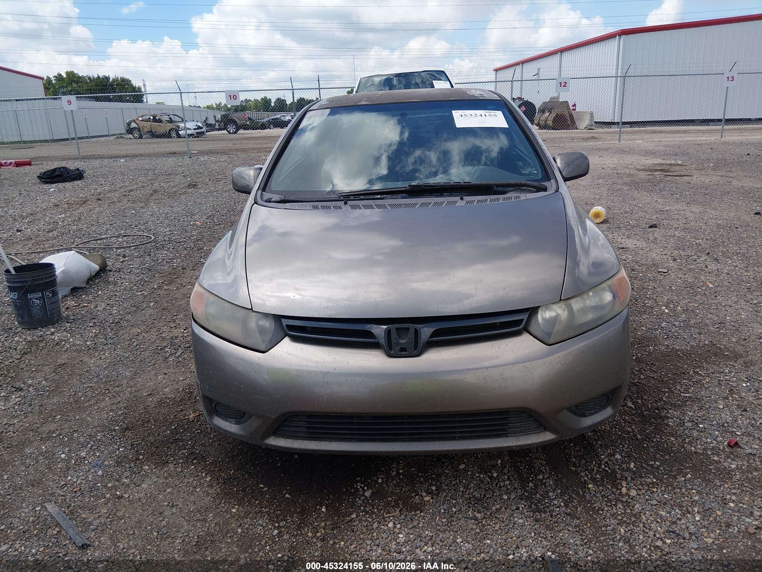 2007 Honda Civic Lx Gray vin: 2HGFG12617H563126