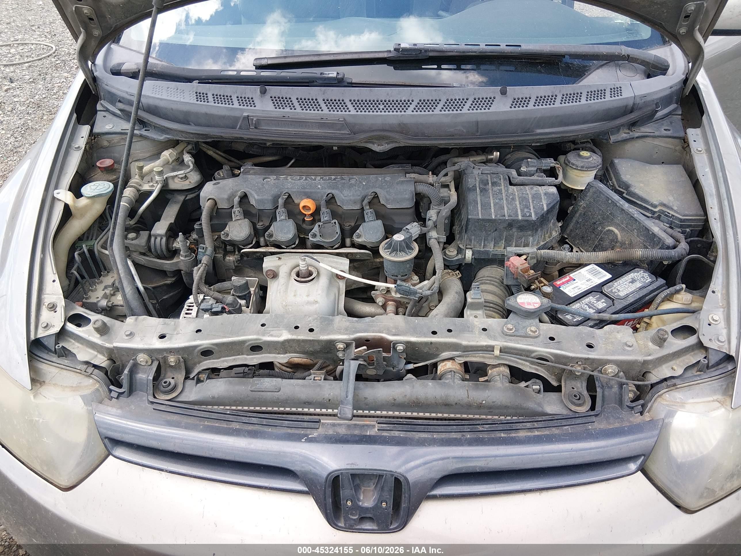 2007 Honda Civic Lx Gray vin: 2HGFG12617H563126