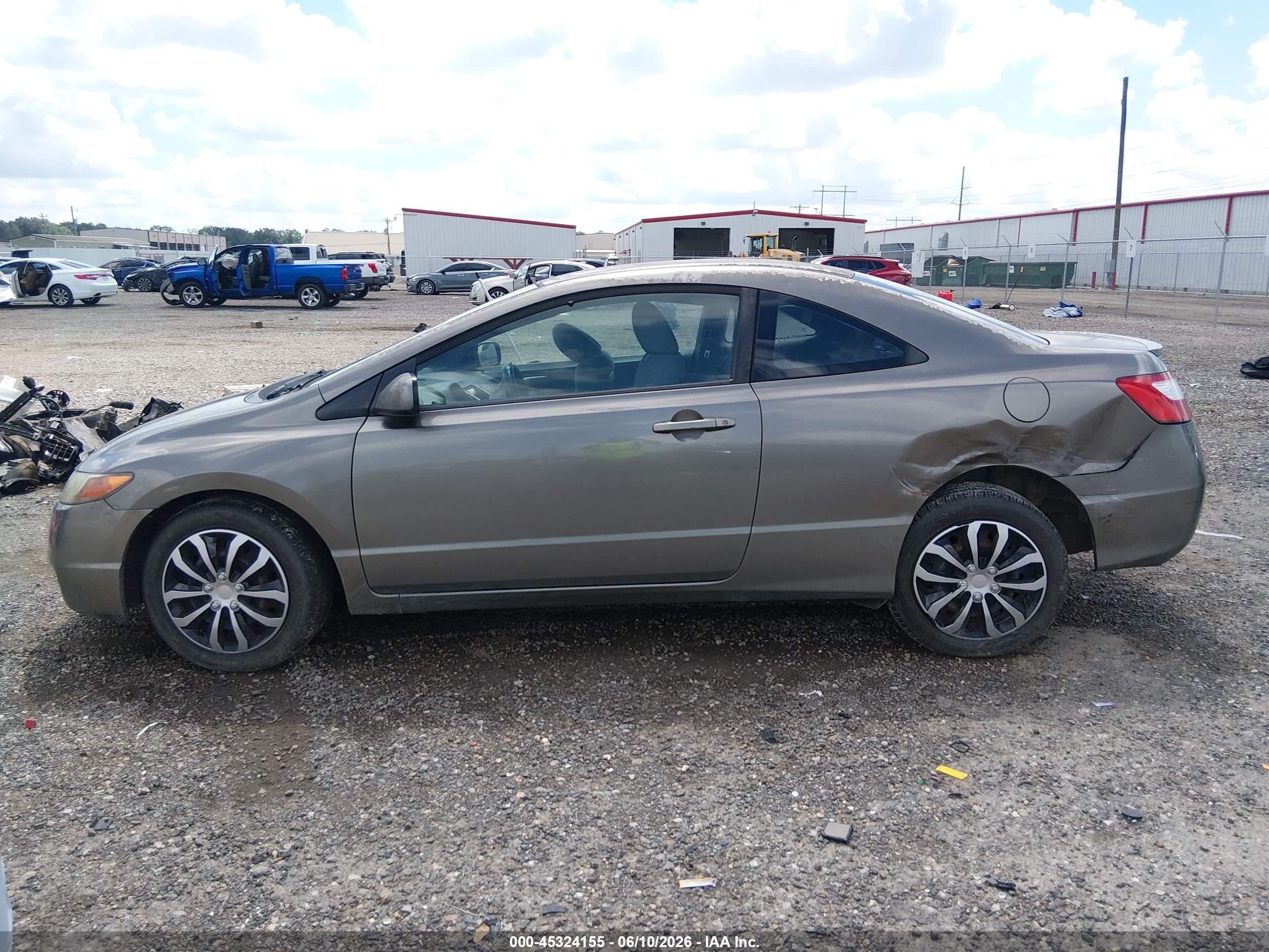 2007 Honda Civic Lx Gray vin: 2HGFG12617H563126