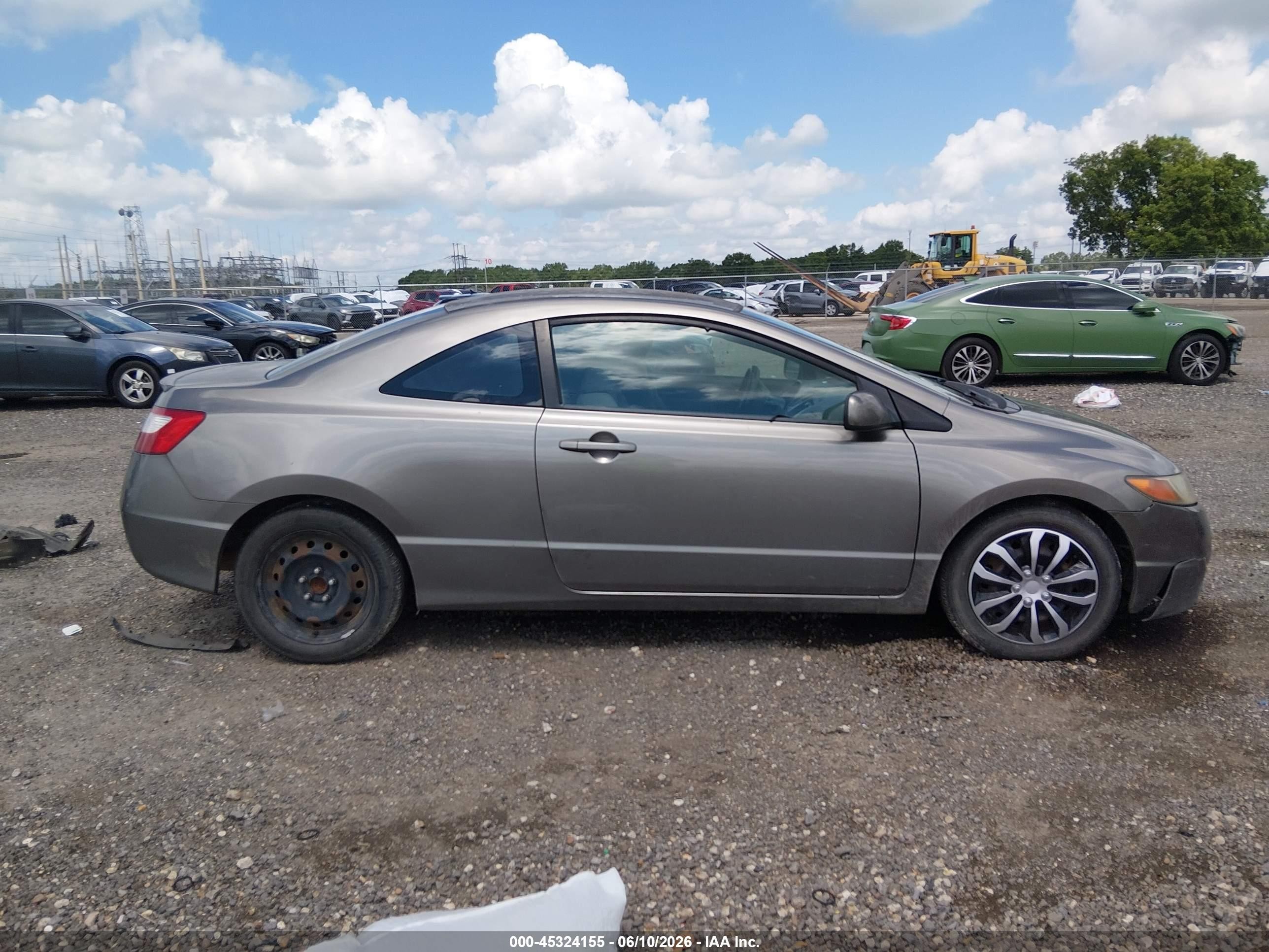 2007 Honda Civic Lx Gray vin: 2HGFG12617H563126