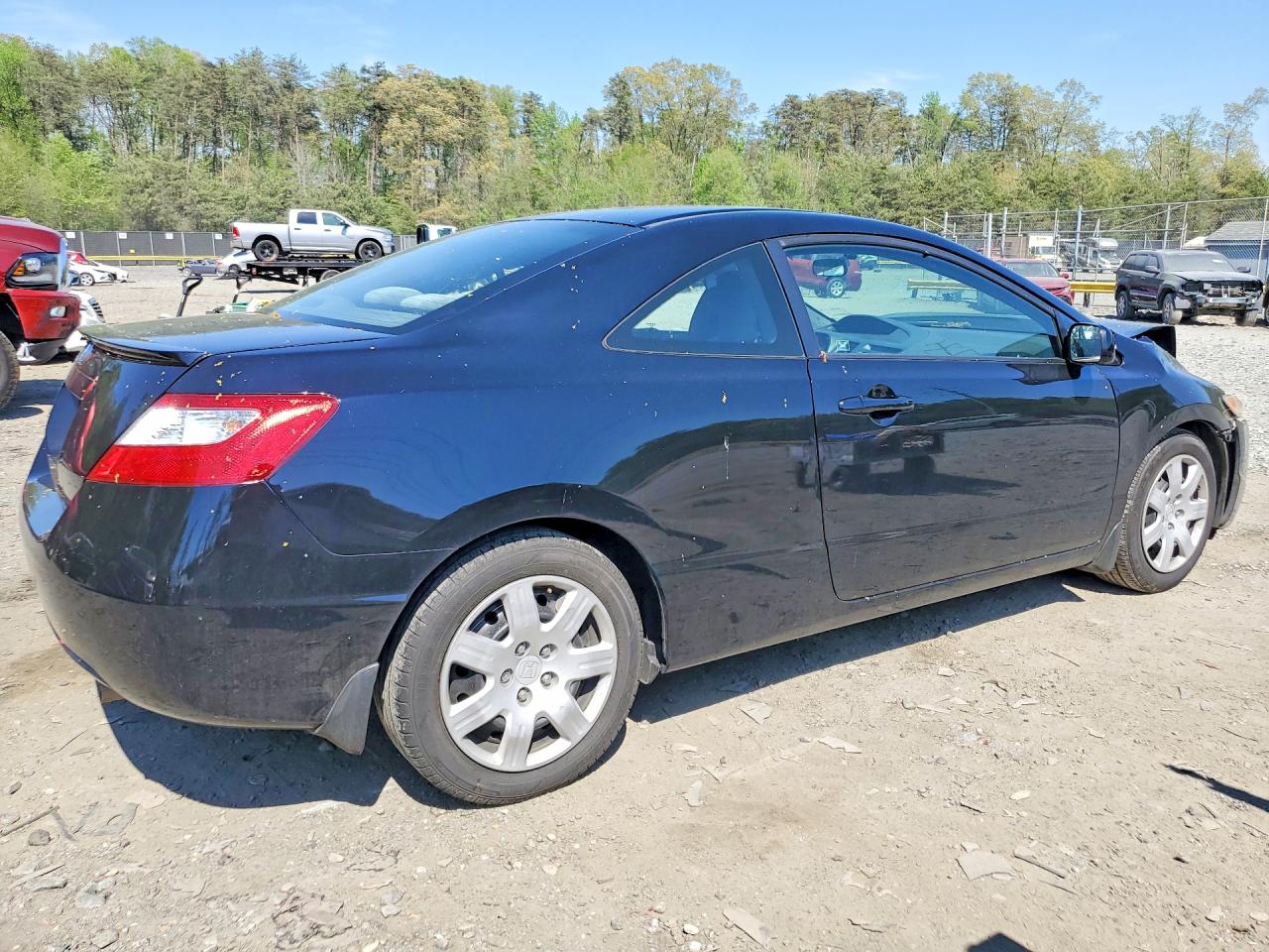 2007 Honda Civic Lx Black vin: 2HGFG12617H570383