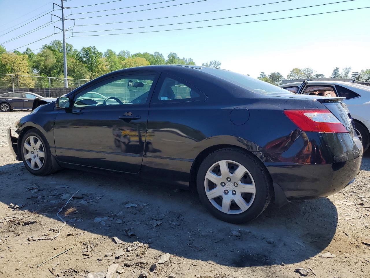 2007 Honda Civic Lx Black vin: 2HGFG12617H570383