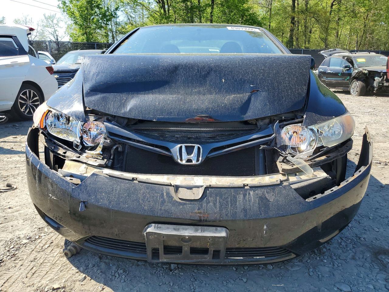 2007 Honda Civic Lx Black vin: 2HGFG12617H570383