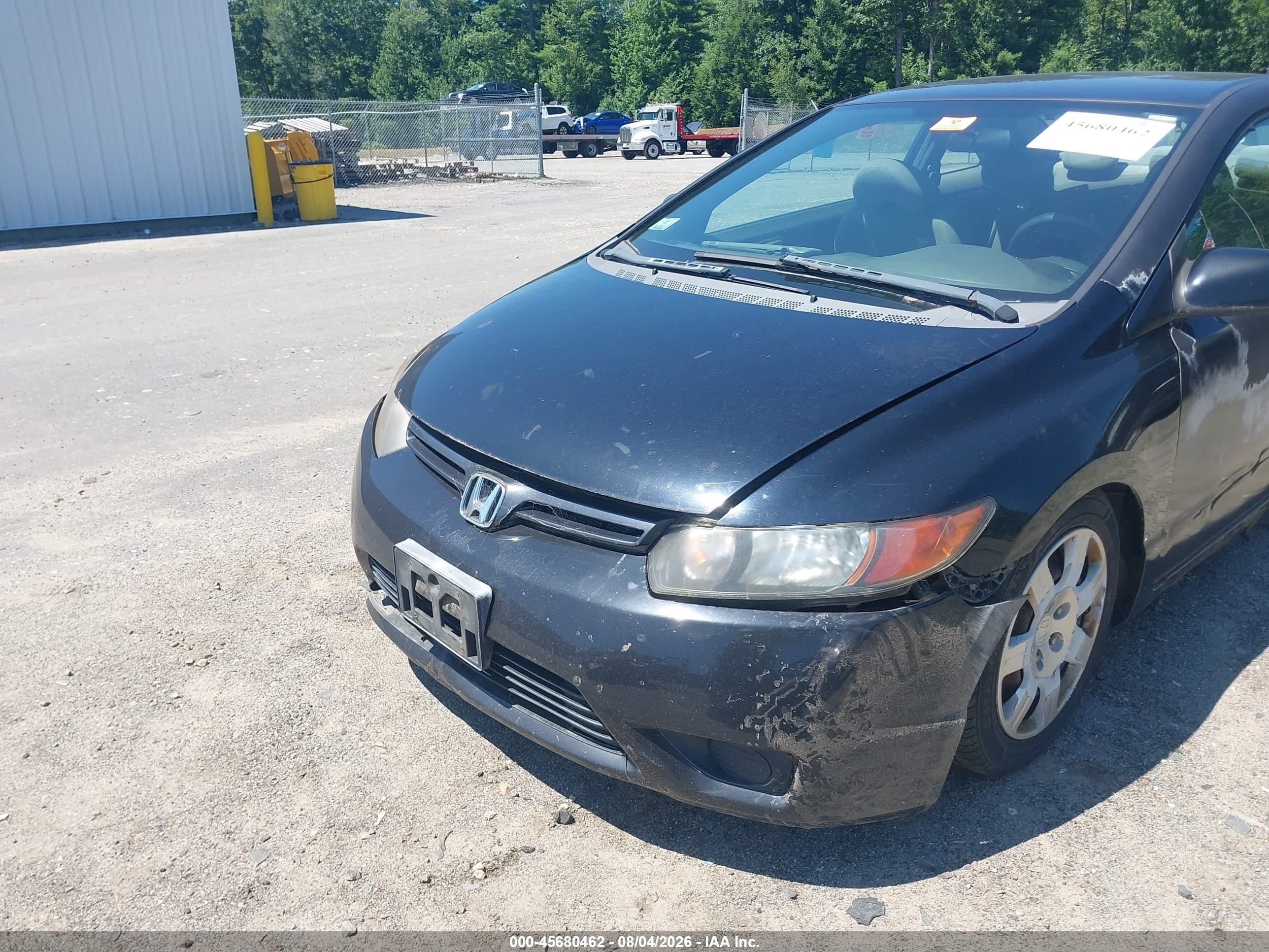 2008 Honda Civic Lx Black vin: 2HGFG12618H508371