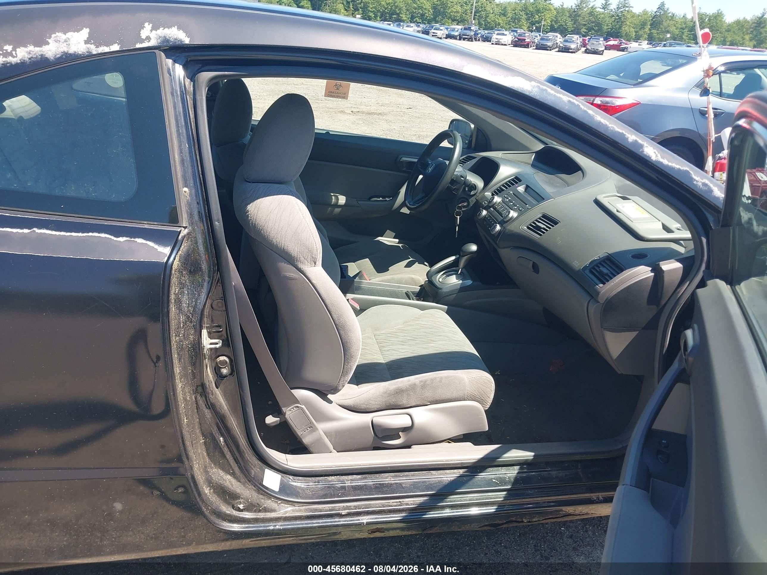 2008 Honda Civic Lx Black vin: 2HGFG12618H508371