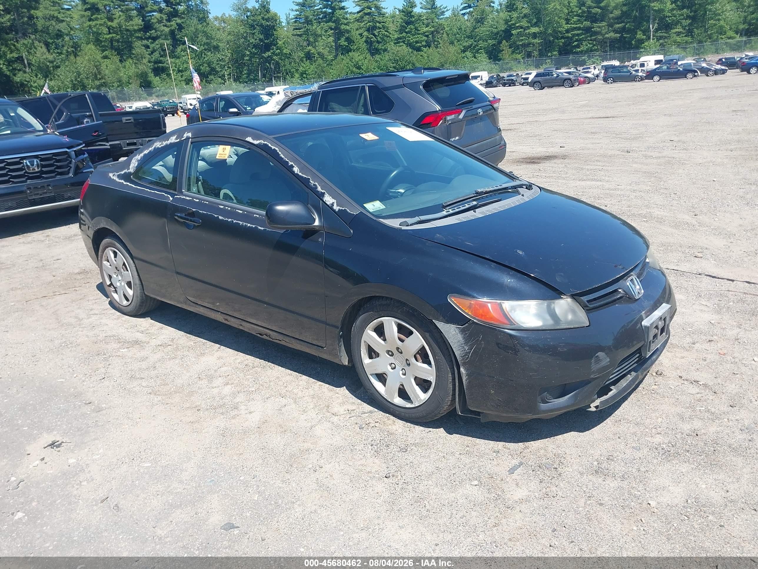 2008 Honda Civic Lx Черный vin: 2HGFG12618H508371