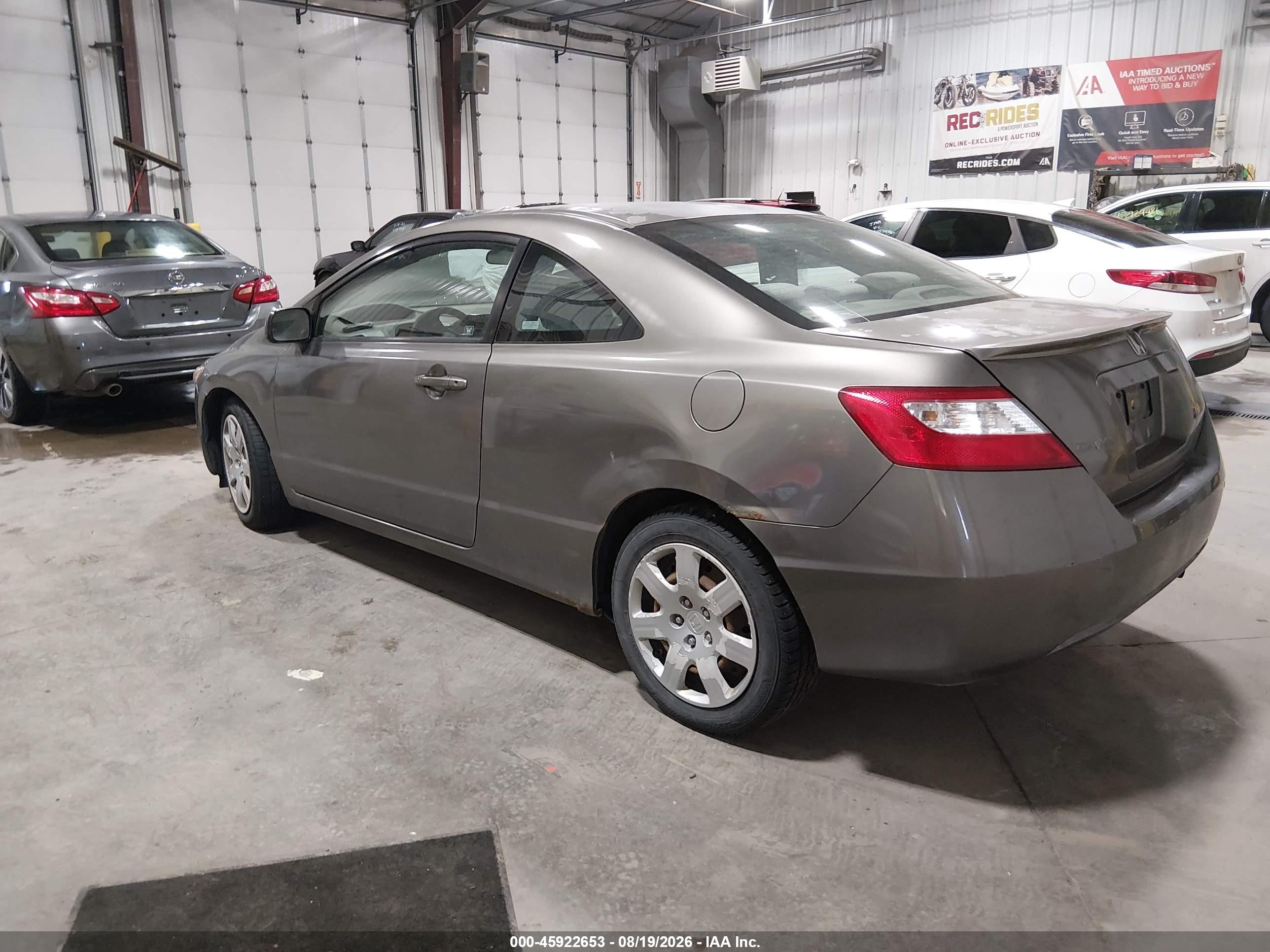 2008 Honda Civic Lx Gray vin: 2HGFG12618H553472