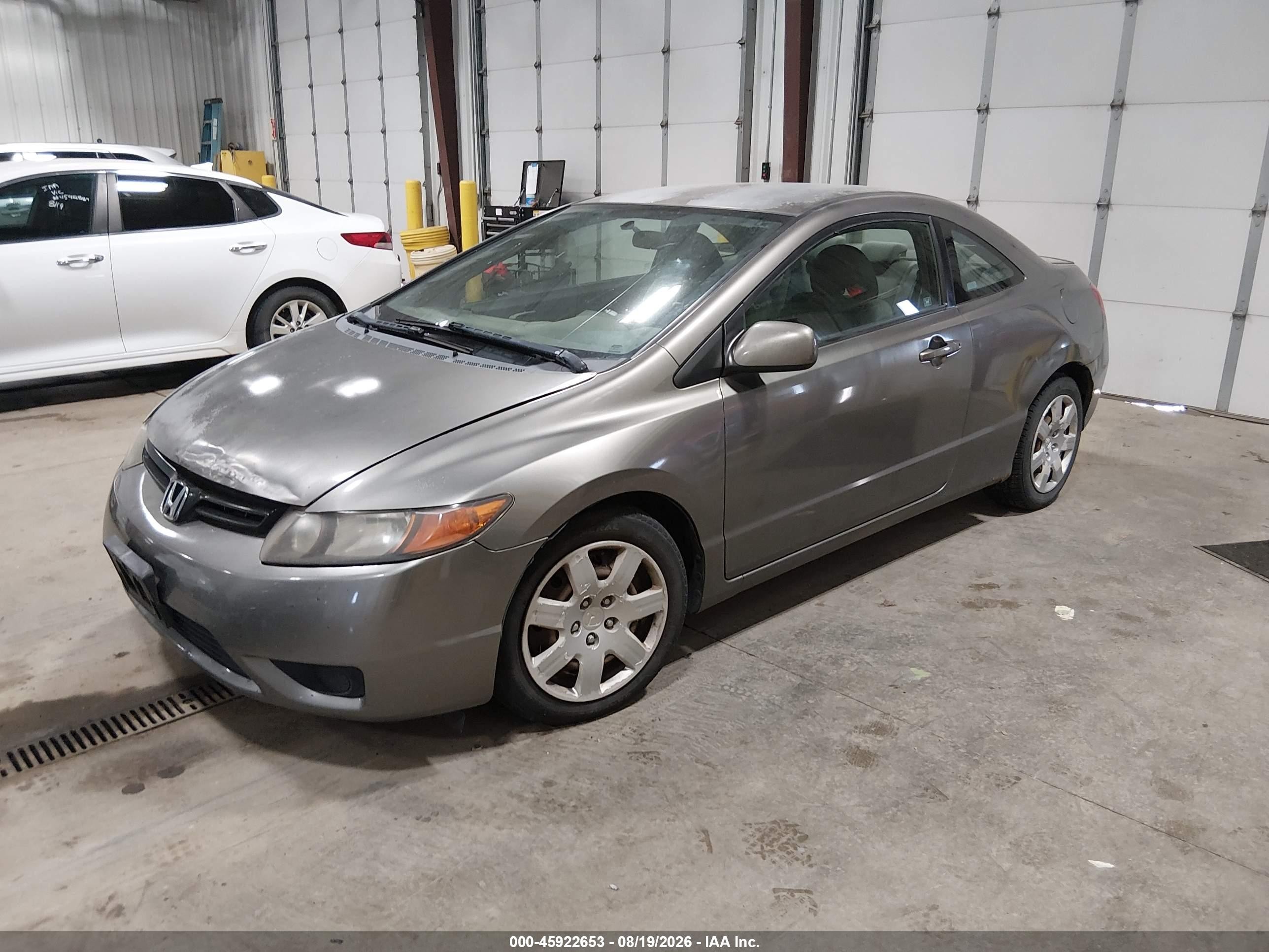 2008 Honda Civic Lx Gray vin: 2HGFG12618H553472