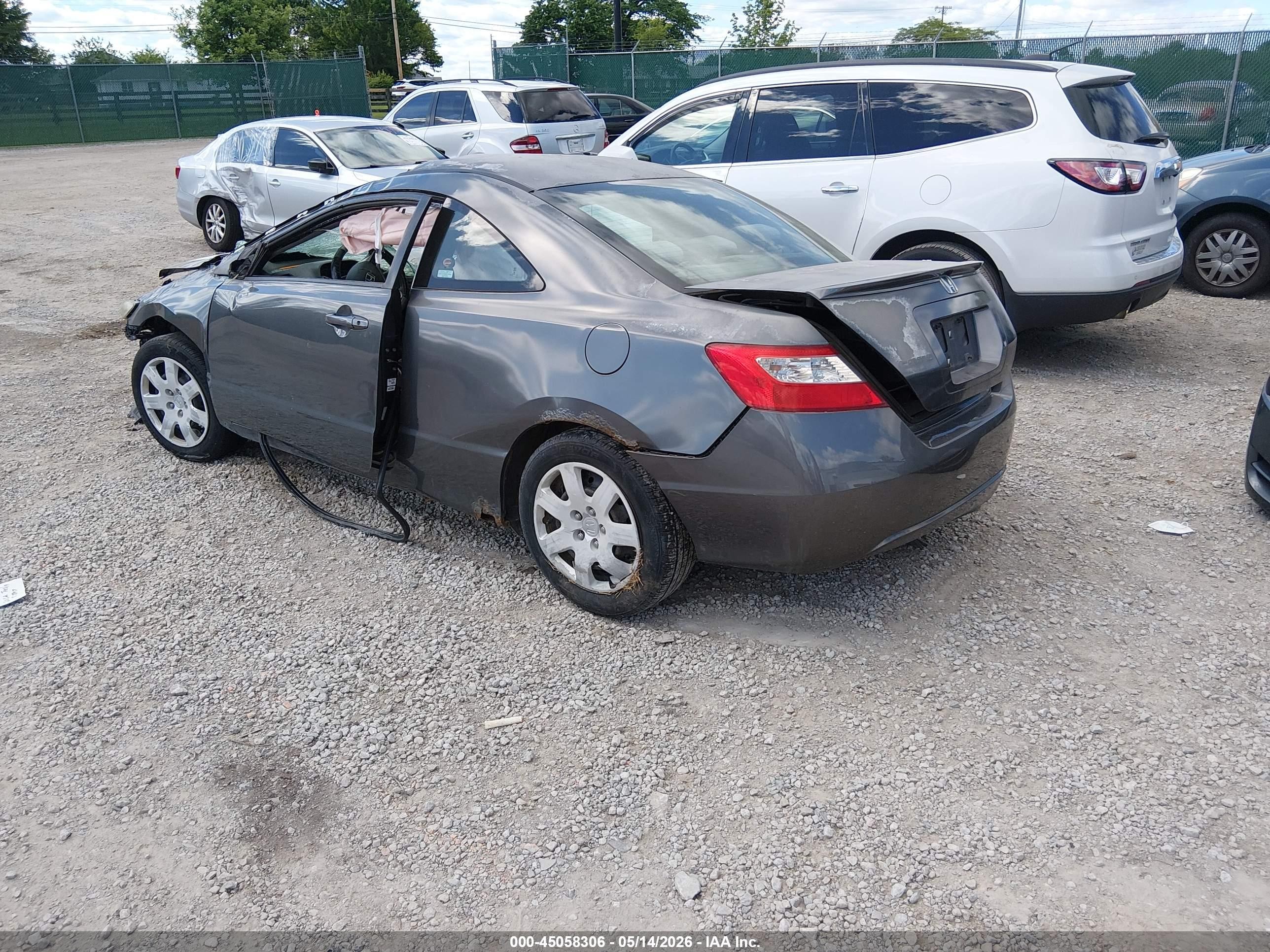 2009 Honda Civic Lx Серый vin: 2HGFG12619H510588