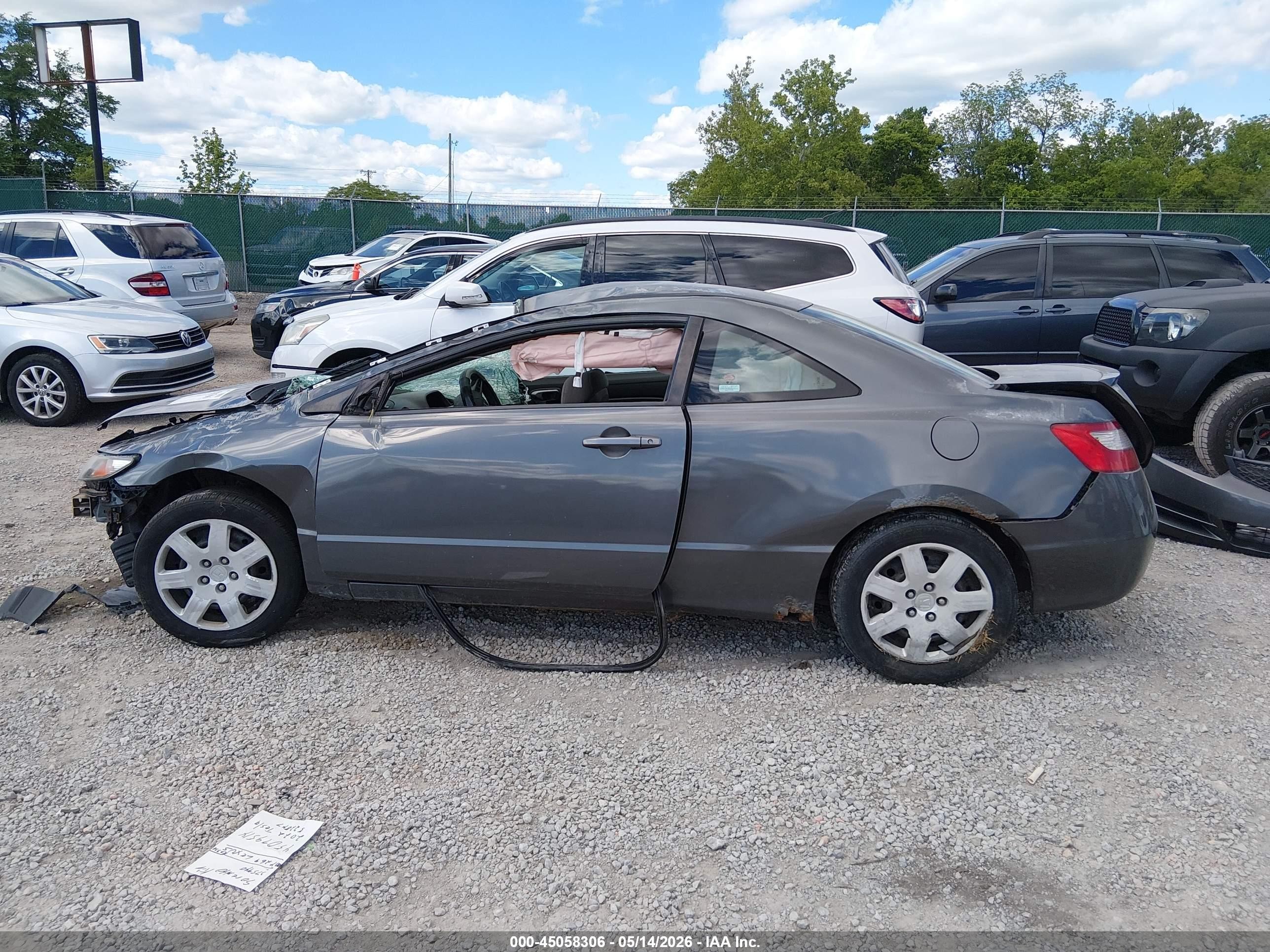 2009 Honda Civic Lx Серый vin: 2HGFG12619H510588