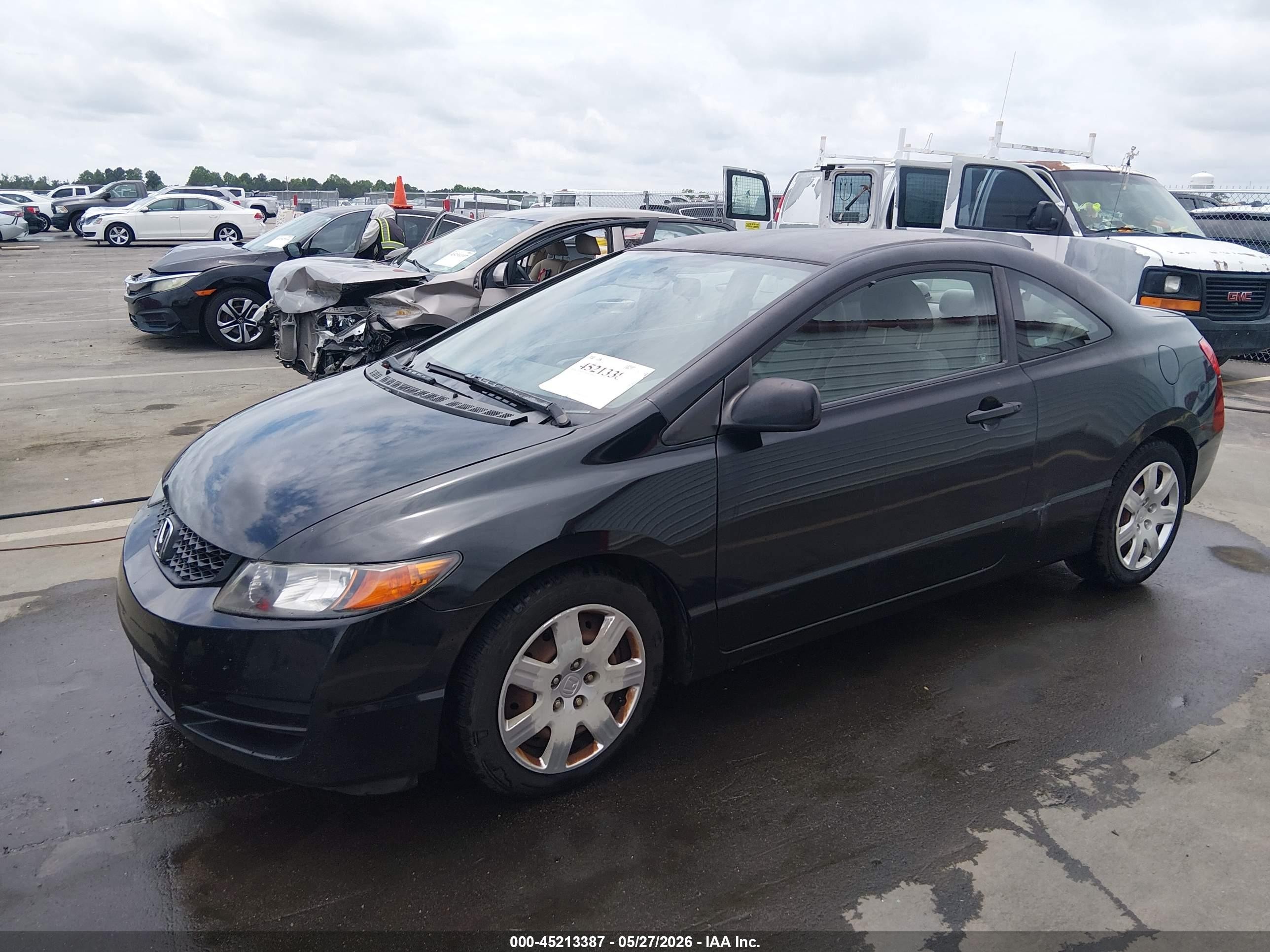 2009 Honda Civic Lx Black vin: 2HGFG12619H531814