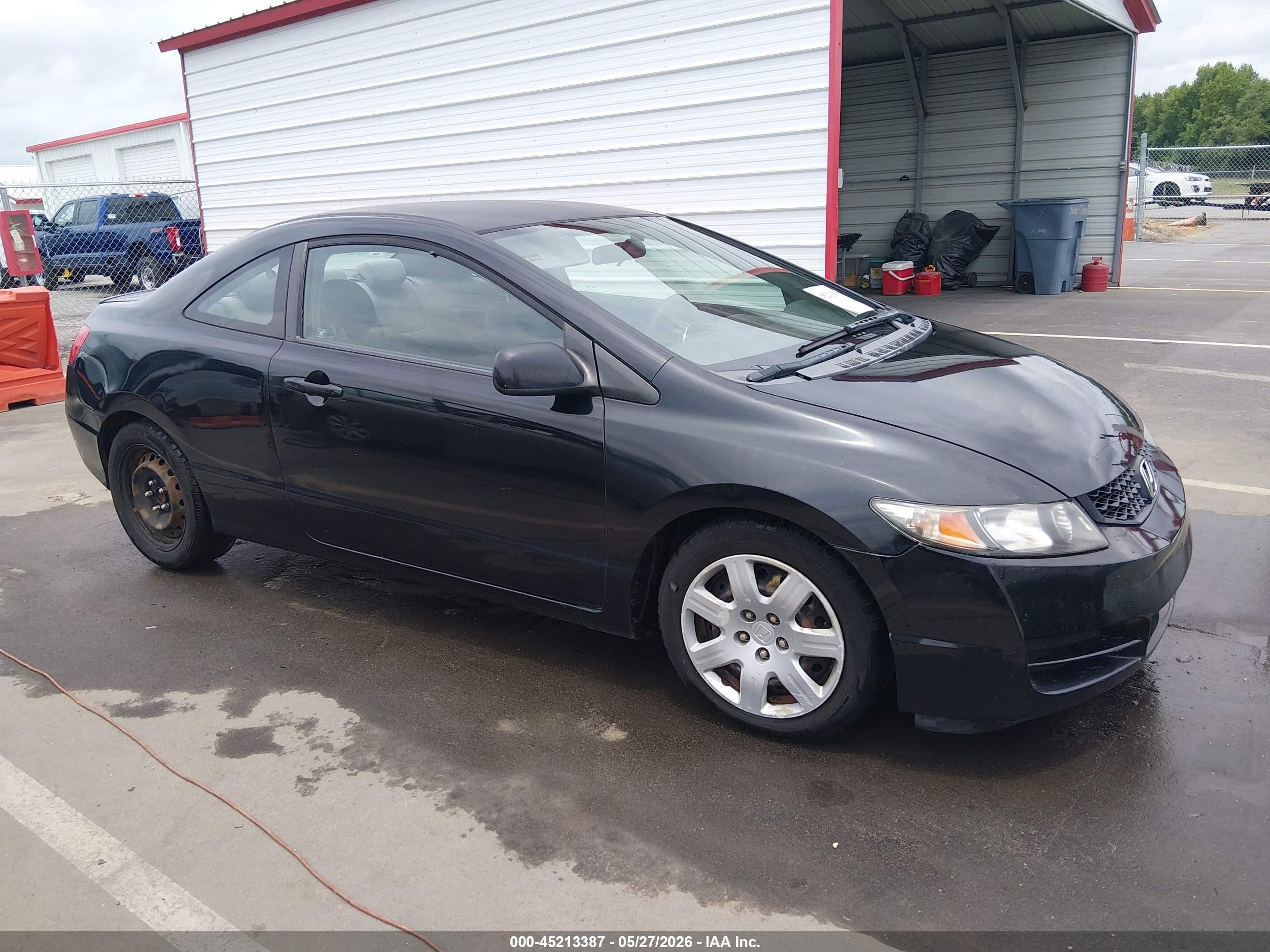 2009 Honda Civic Lx Black vin: 2HGFG12619H531814