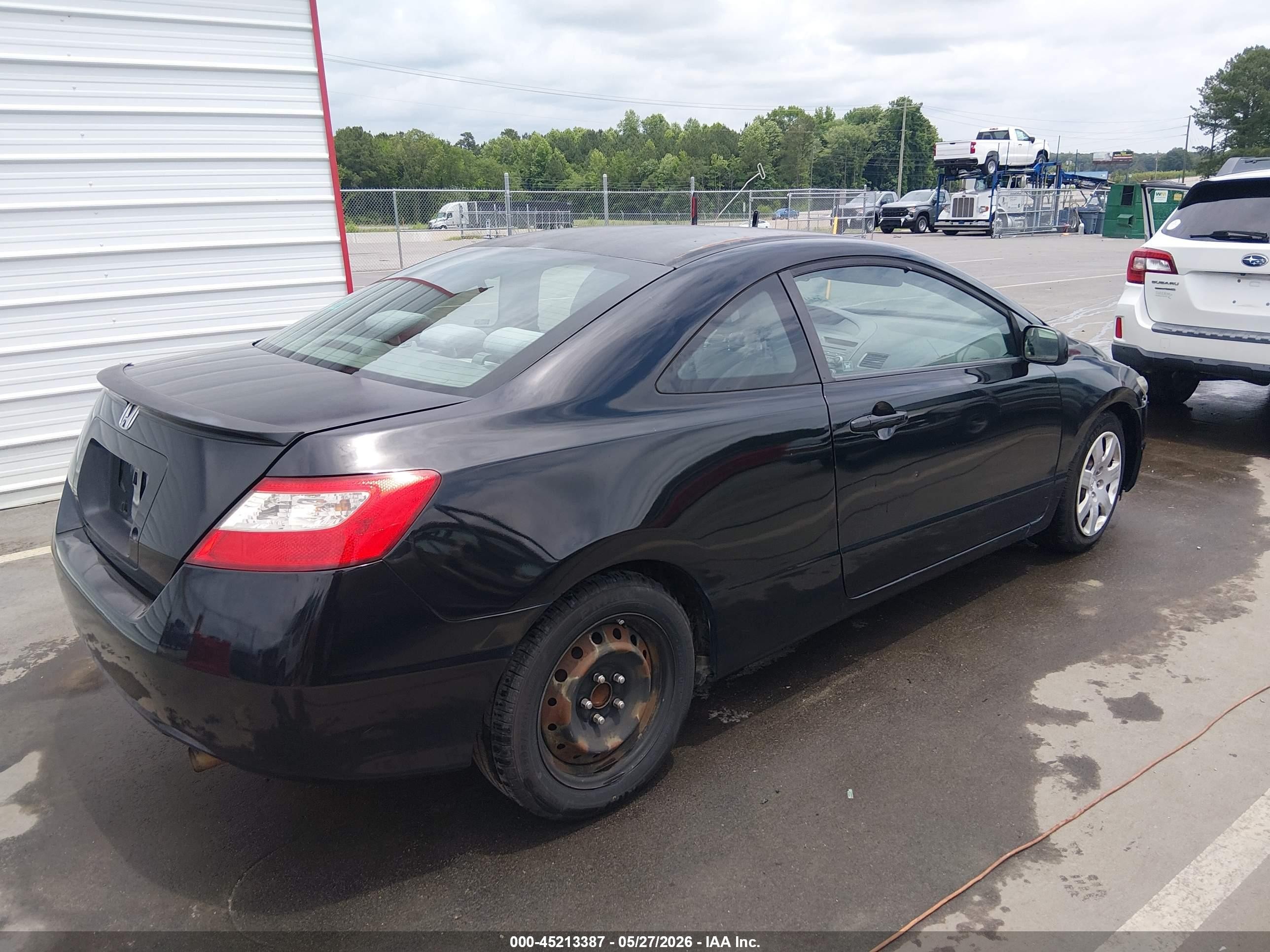2009 Honda Civic Lx Black vin: 2HGFG12619H531814