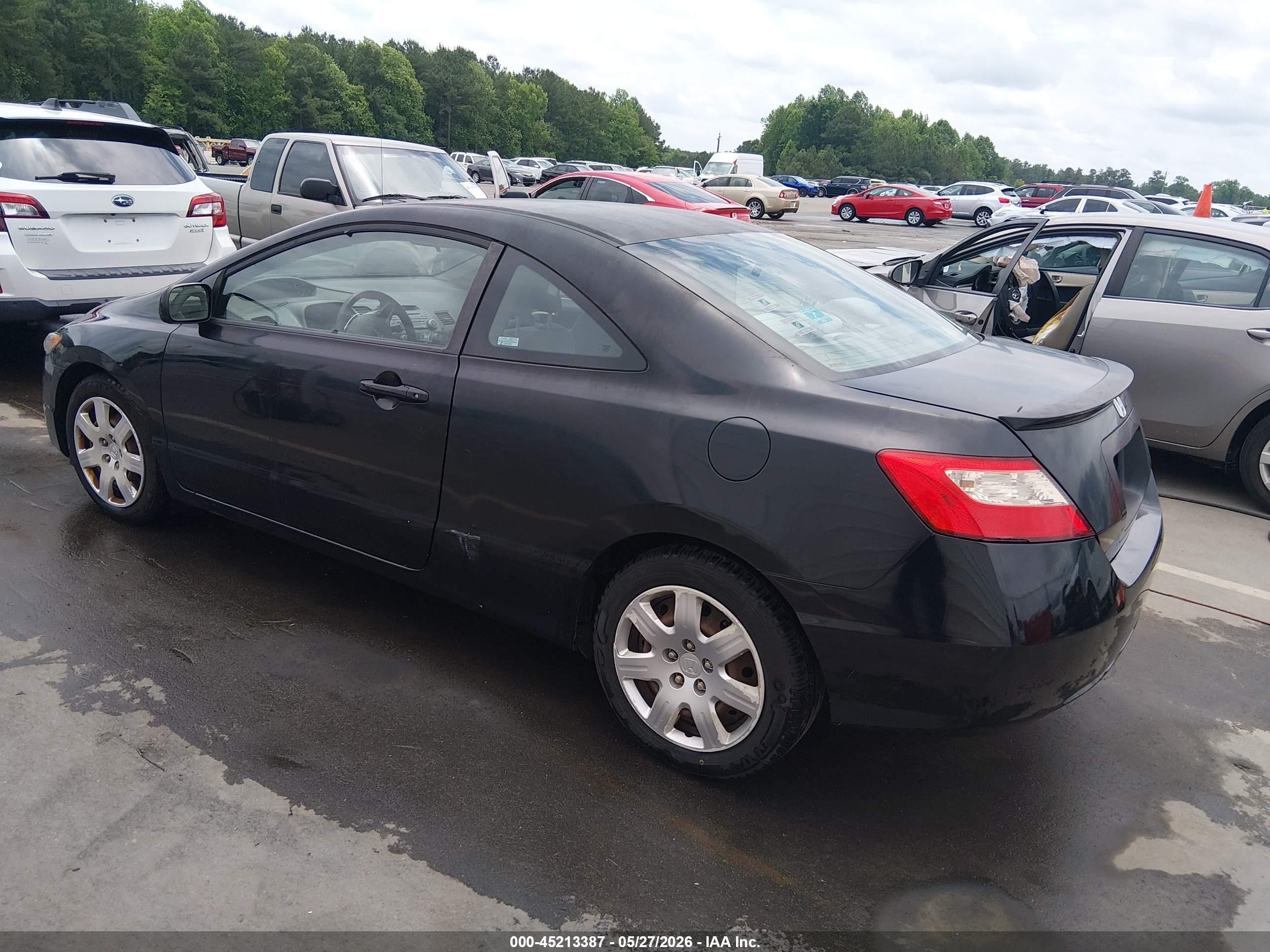 2009 Honda Civic Lx Black vin: 2HGFG12619H531814