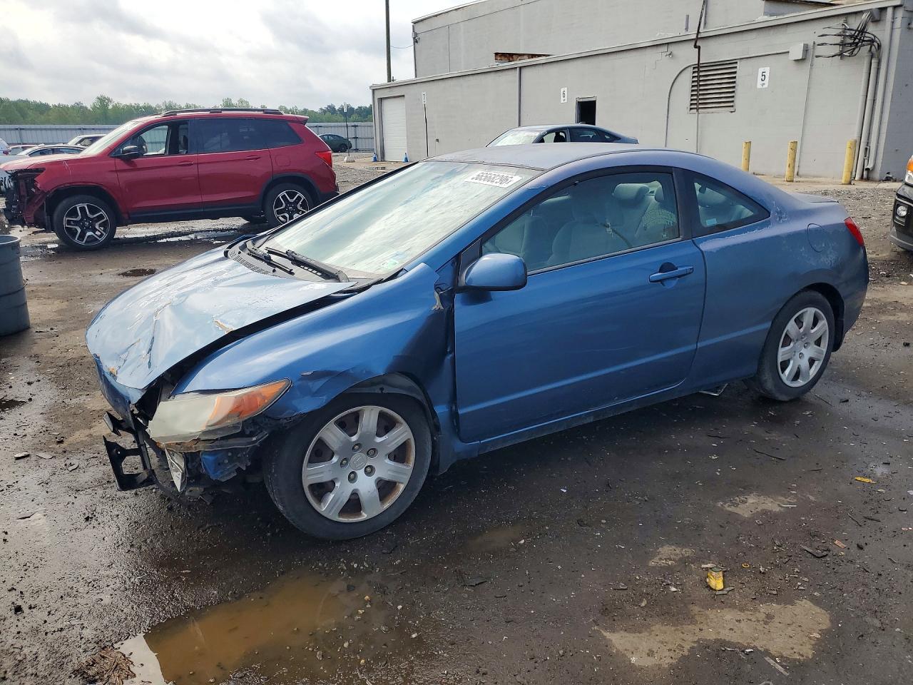 2006 Honda Civic Lx Blue vin: 2HGFG12626H554336