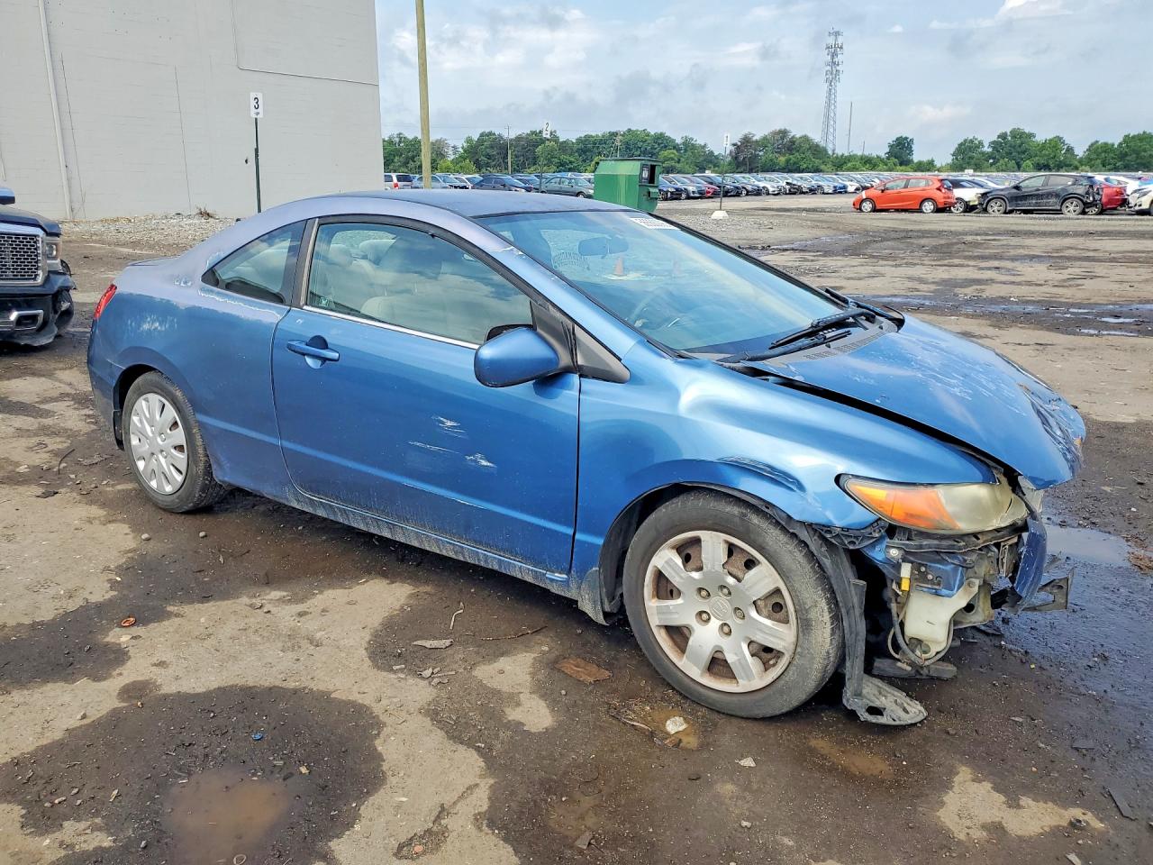 2006 Honda Civic Lx Blue vin: 2HGFG12626H554336