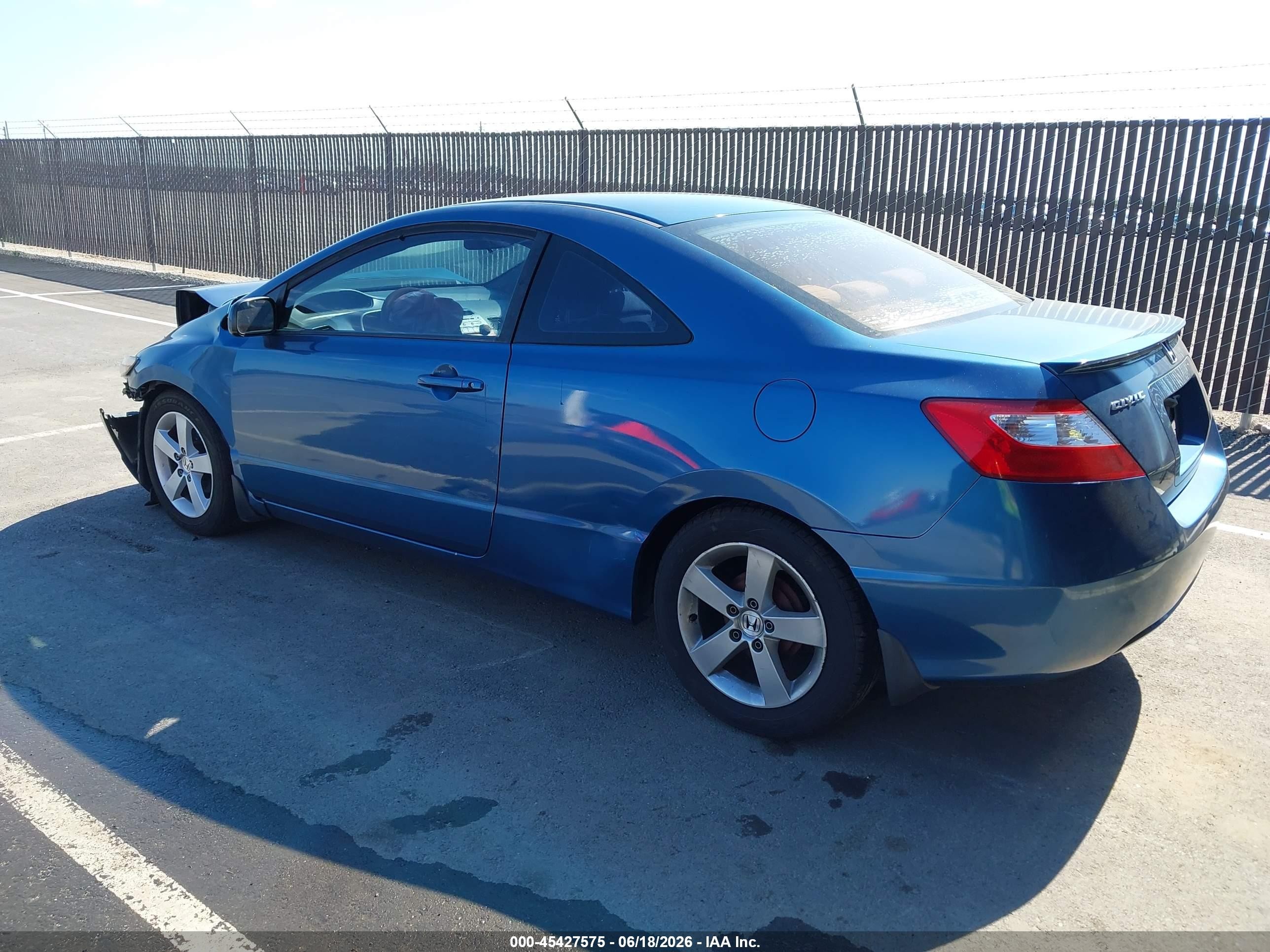 2007 Honda Civic Lx Синий vin: 2HGFG12627H517546